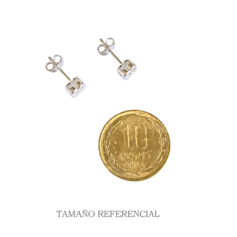 AROS TRÉBOL CIRCÓN EN COLOR BLANCO PLATA FINA 925 - 4