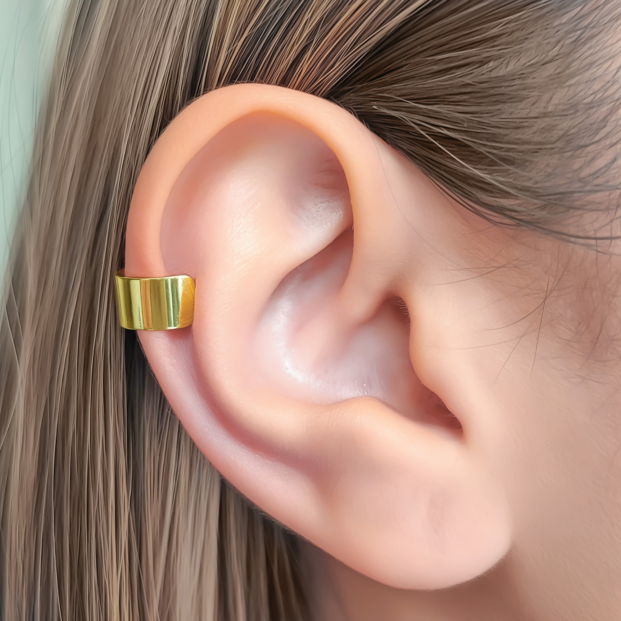 ARO BIDU LISO PLANO ENCHAPADO ORO 18K - 5
