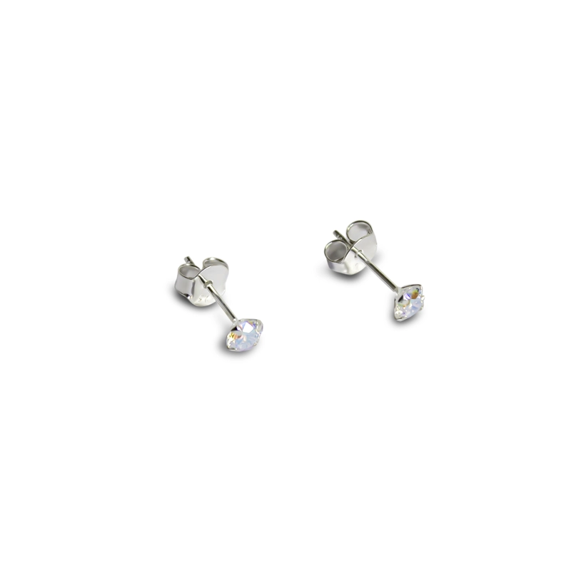 AROS CIRCON TORNASOL GRIFAS 4MM PLATA FINA 925 - 3