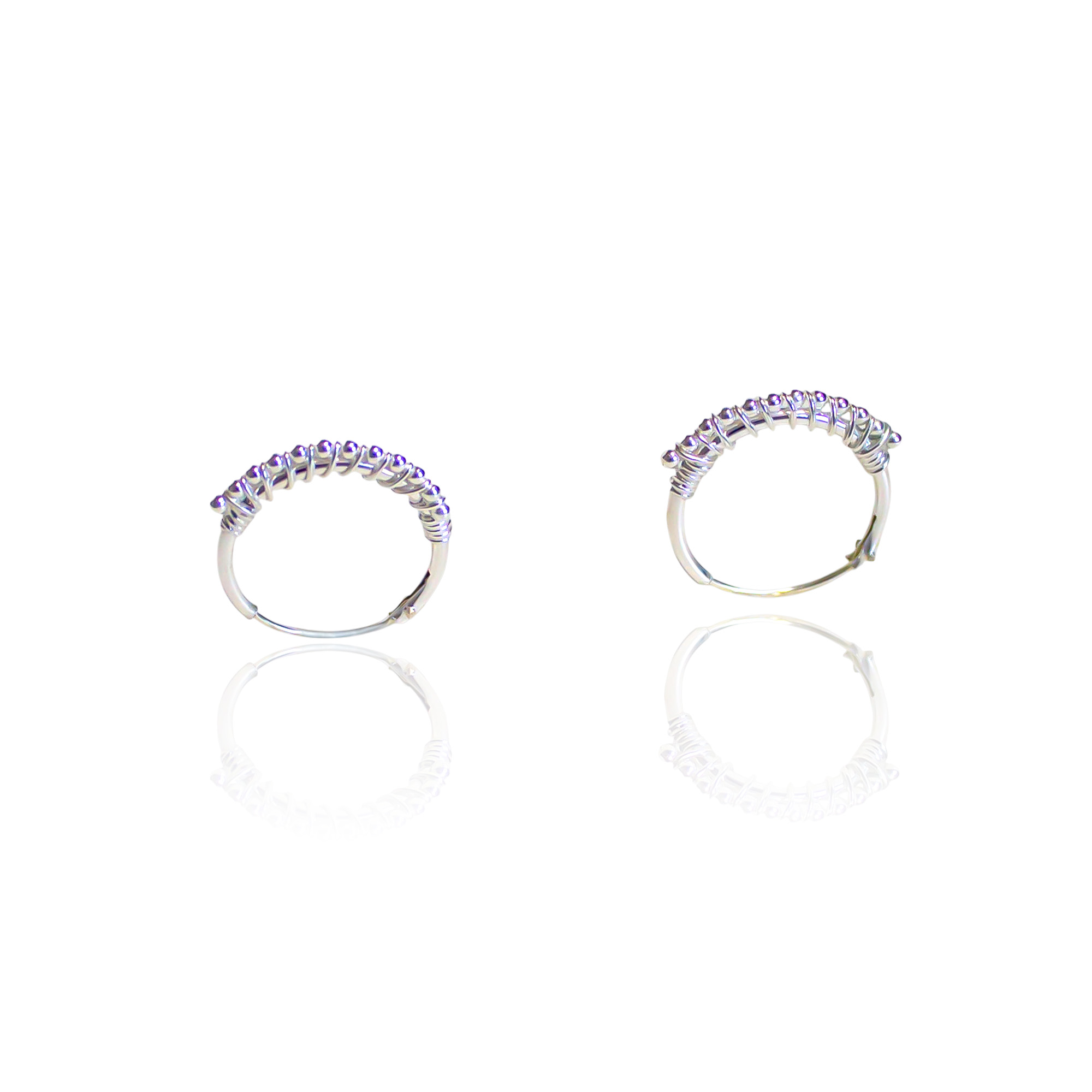 AROS ARGOLLA MINI BOLITA 14MM PLATA FINA 925 - 2