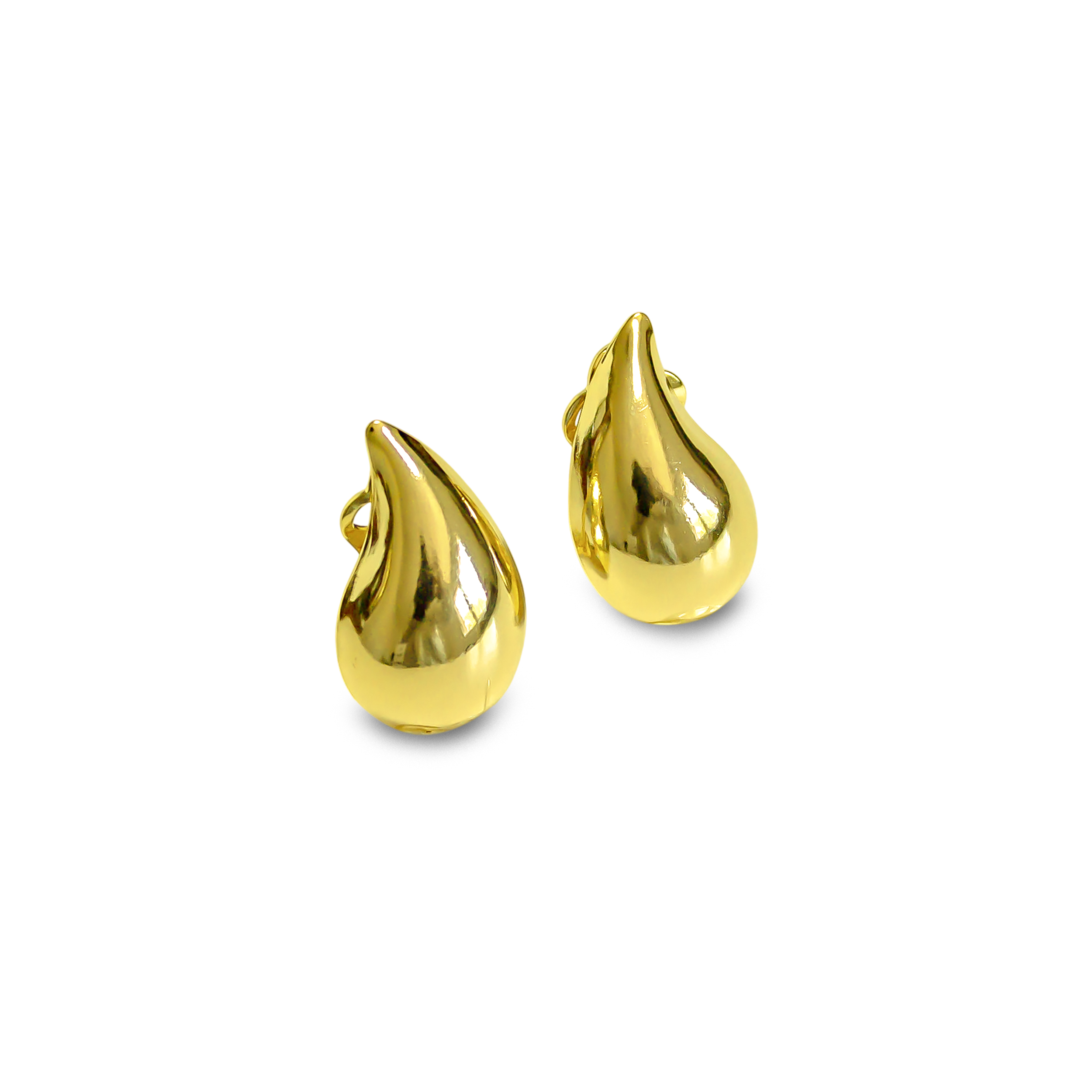 AROS GOTA CLIP ENCHAPADO ORO 18K - 1