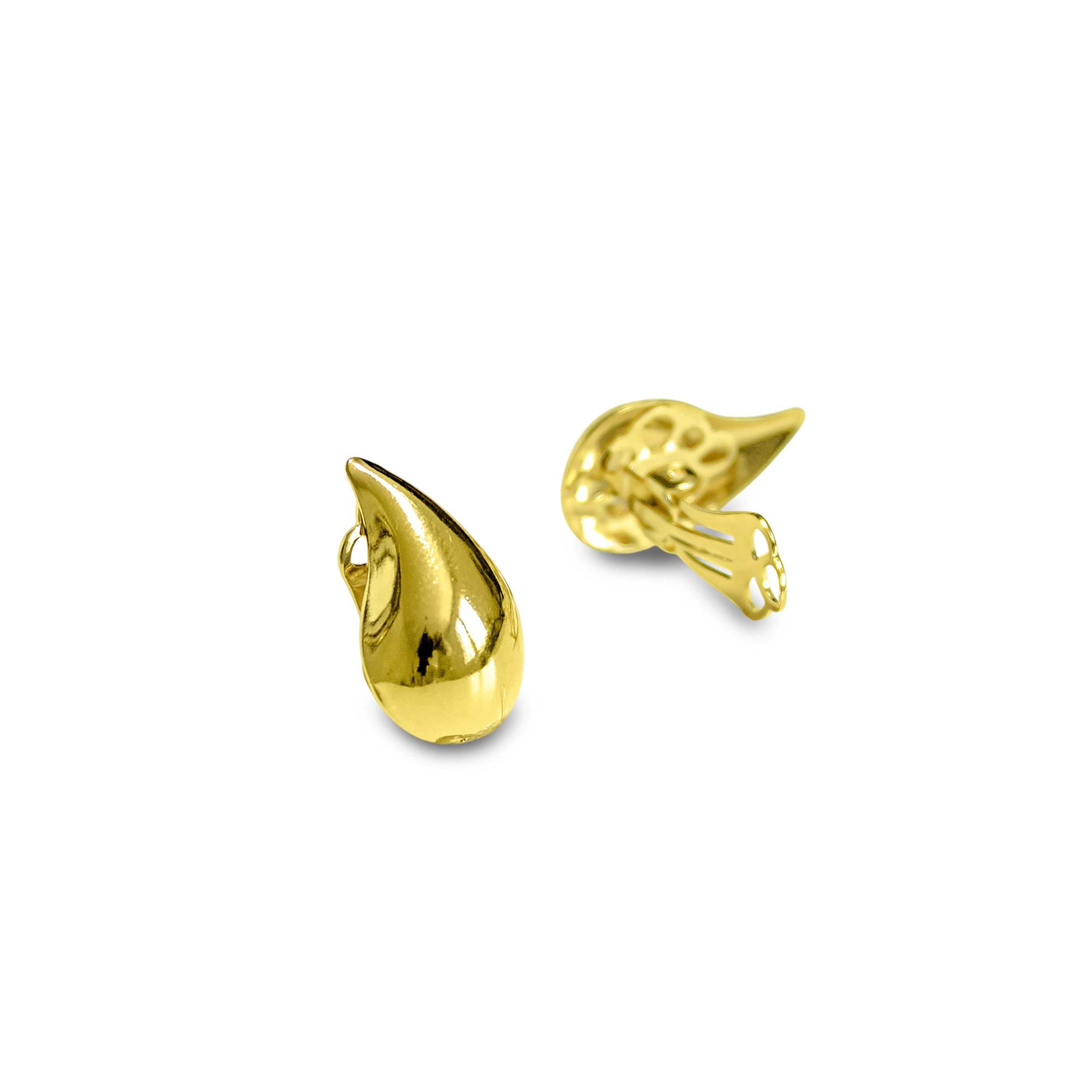 AROS GOTA CLIP ENCHAPADO ORO 18K - 2