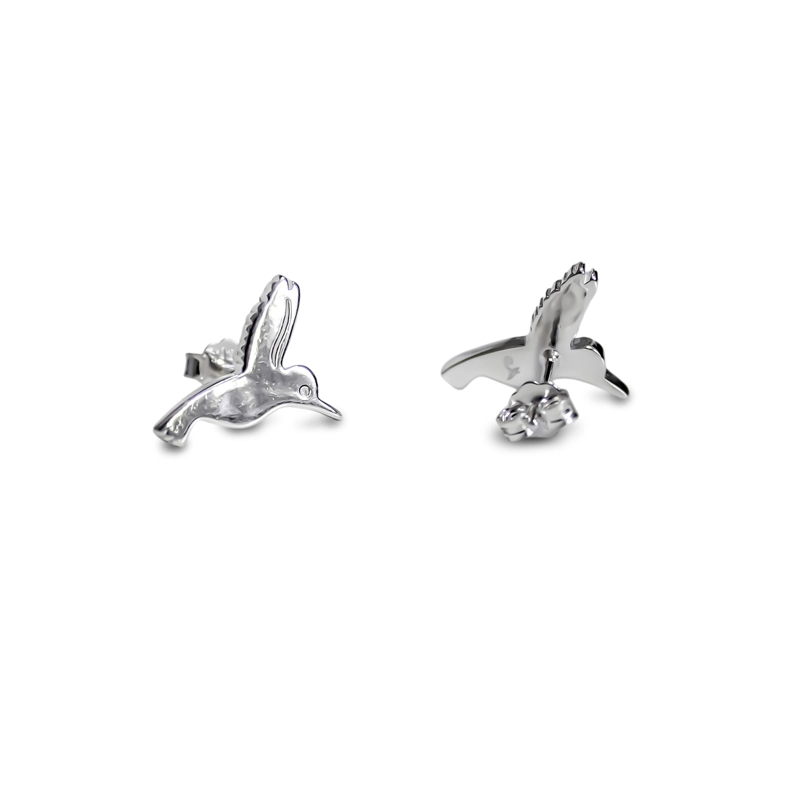AROS COLIBRI LISO PLATA FINA 925 - 2