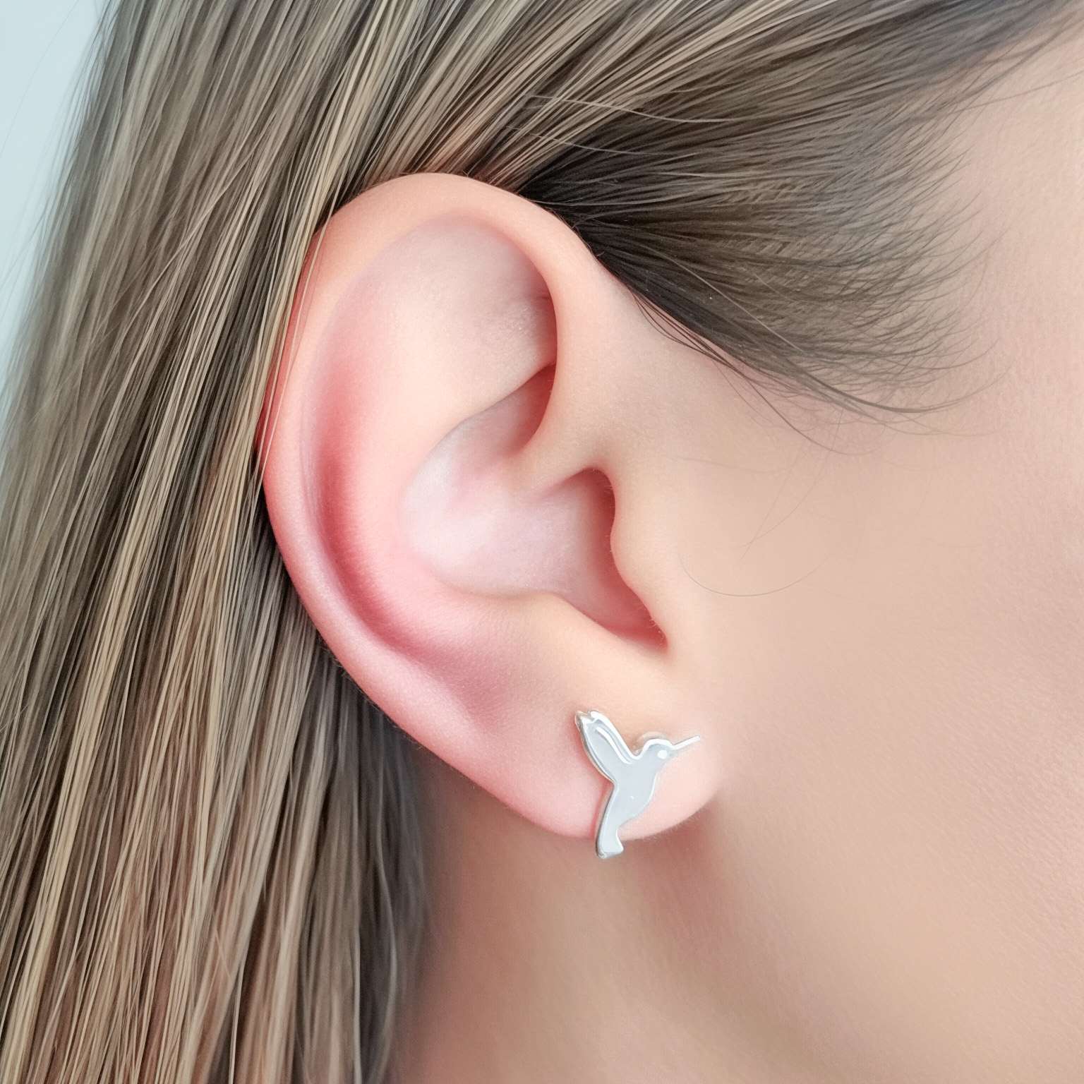AROS COLIBRI LISO PLATA FINA 925 - 4