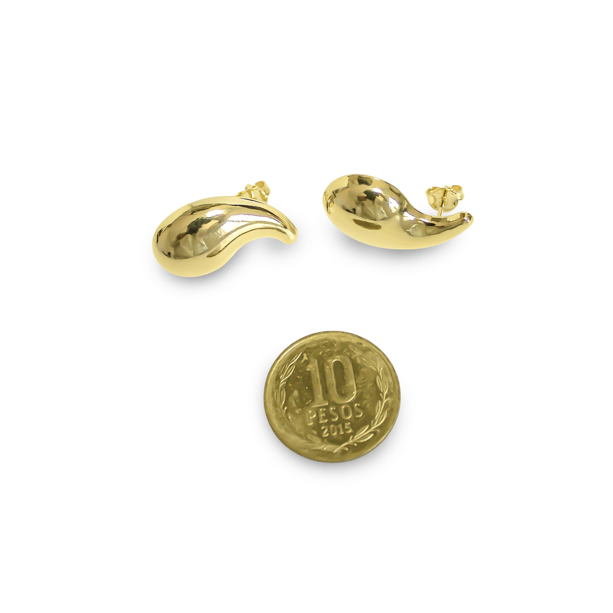 AROS VALENTINA GOTA ENCHAPADO ORO 18K - 5