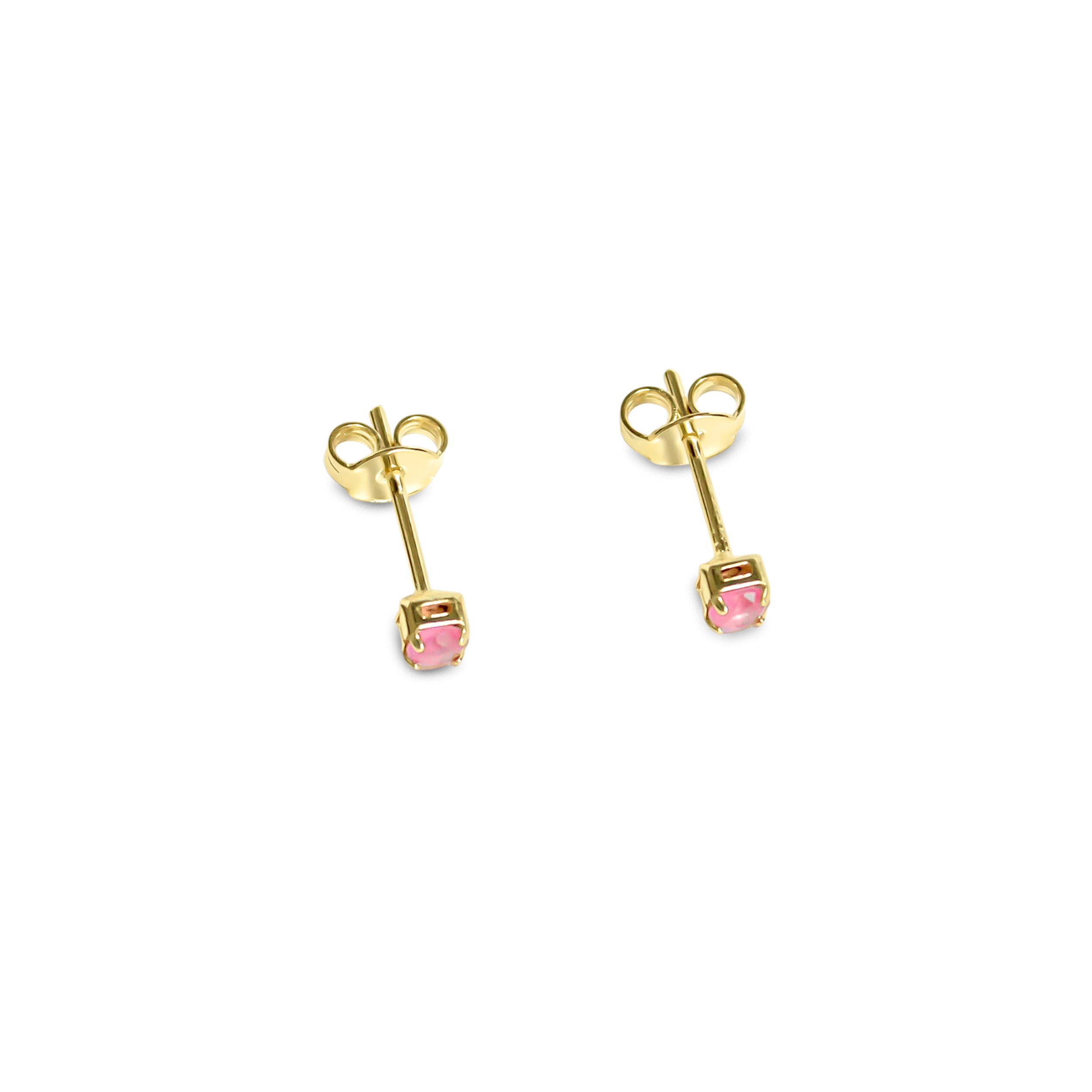 AROS CIRCON 2MM ROSADO ENCHAPADO ORO 18K - 3