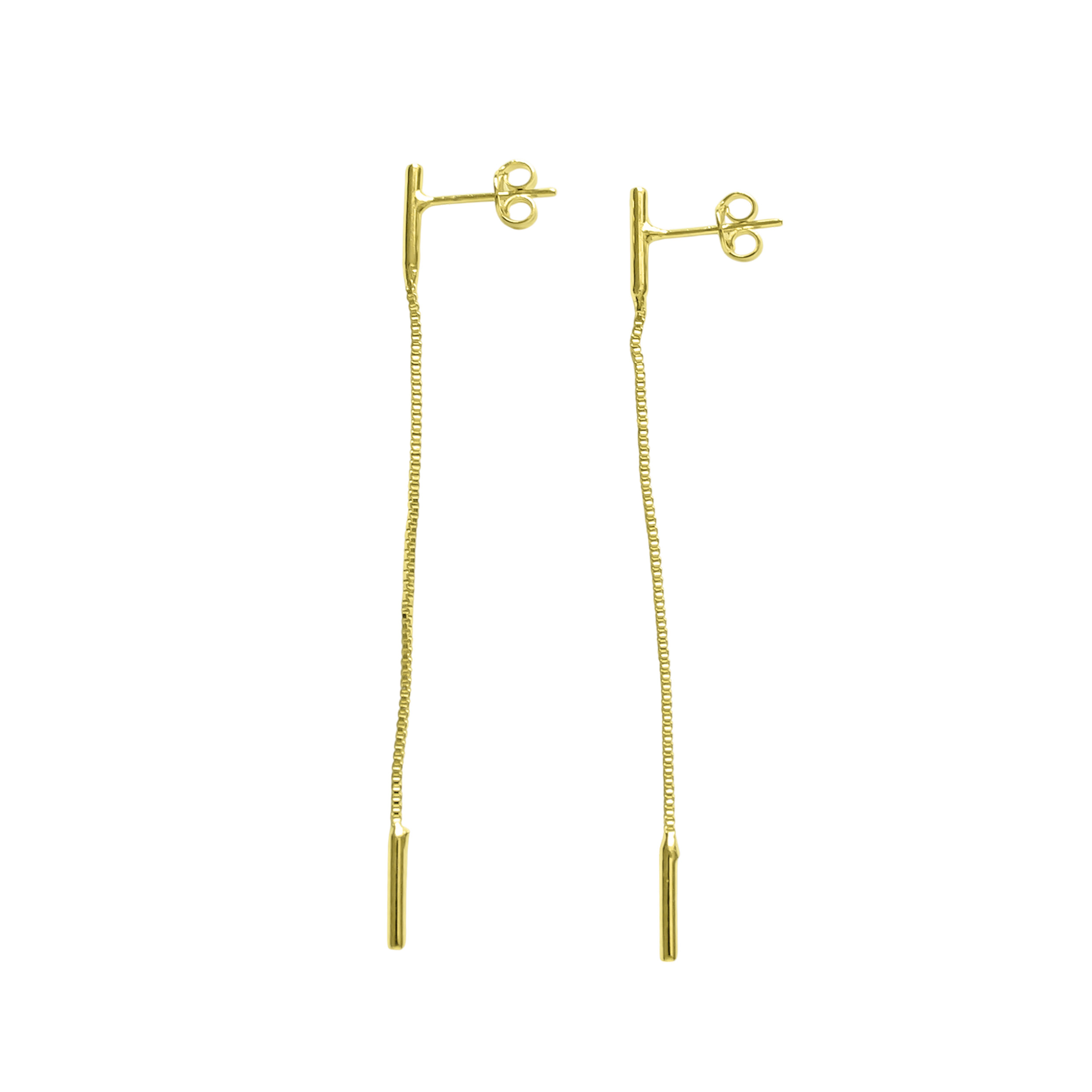 AROS DELIA CADENA PALITO ENCHAPADO ORO 18K - 2