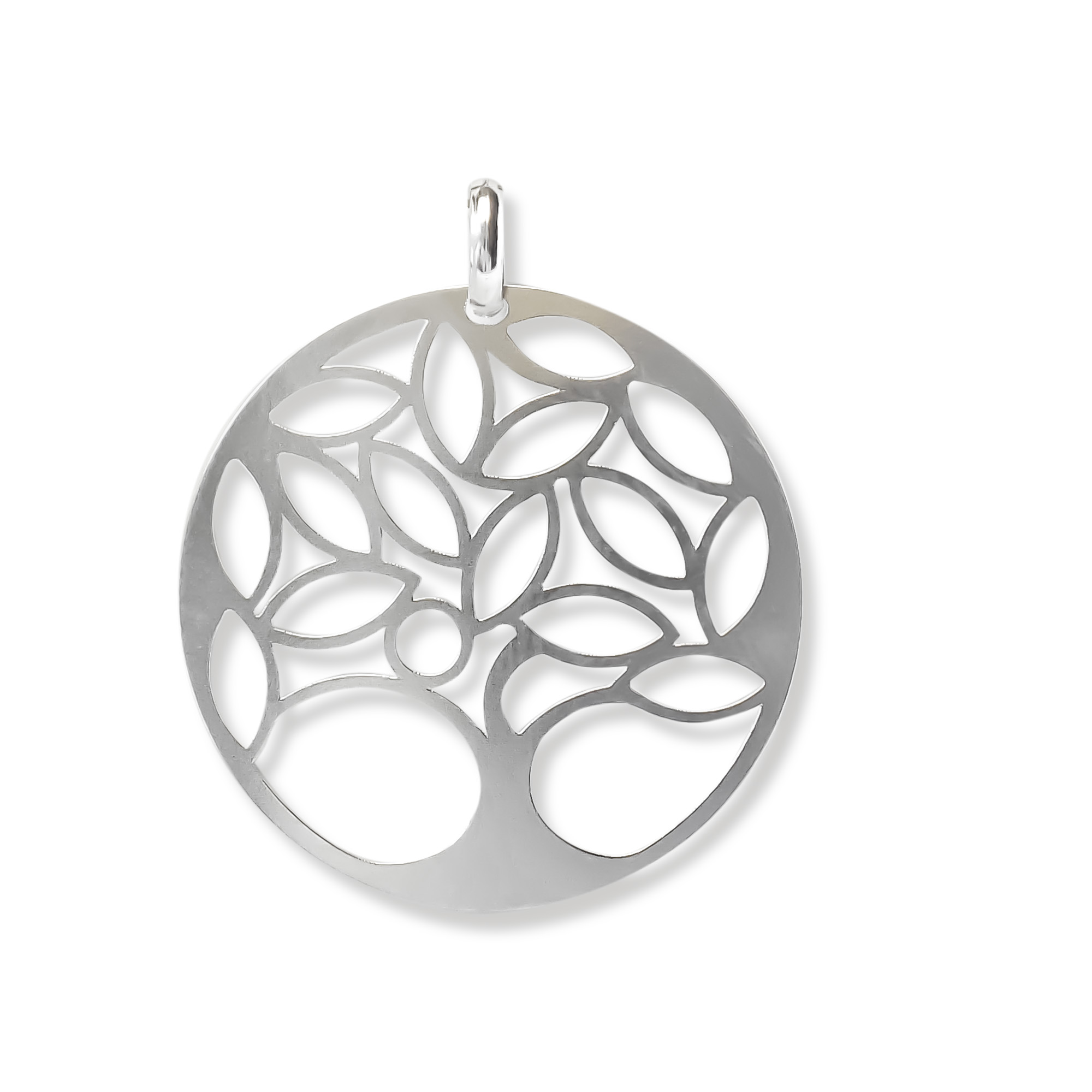 COLGANTE MEDALLA ARBOL DE LA VIDA CALADO PLATA FINA 925 - 1