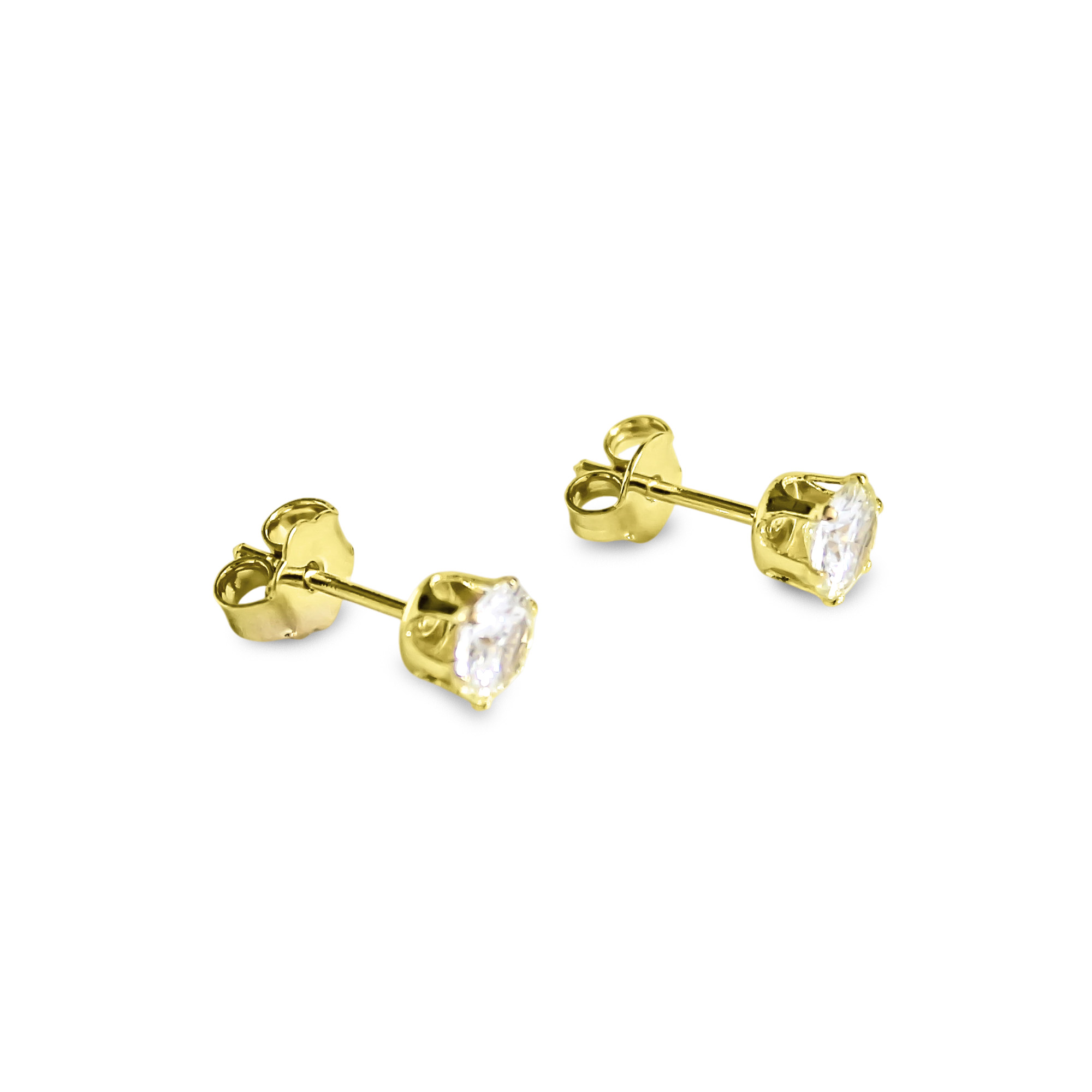 AROS CIRCON REDONDO 5MM ENCHAPADO ORO 18K - 1
