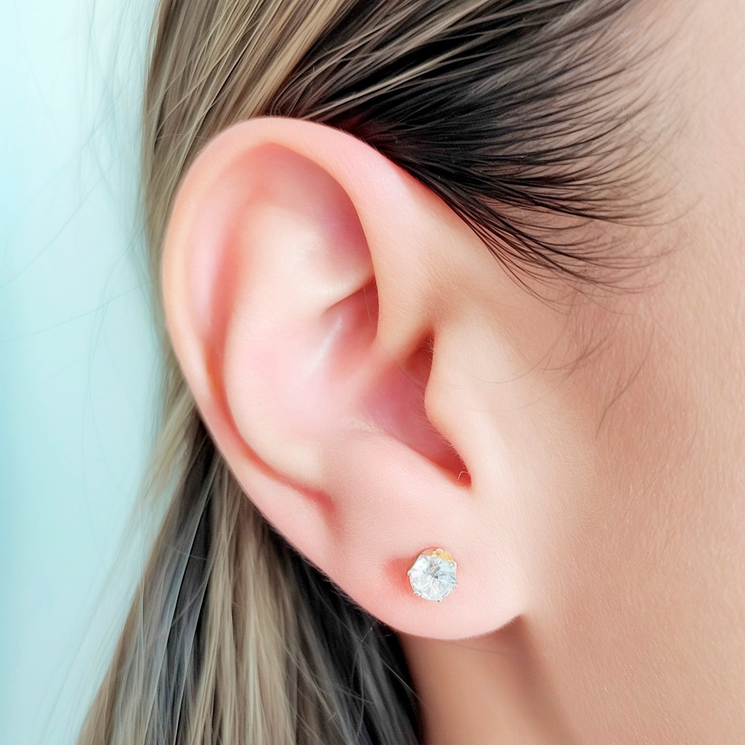 AROS CIRCON REDONDO 5MM ENCHAPADO ORO 18K - 3