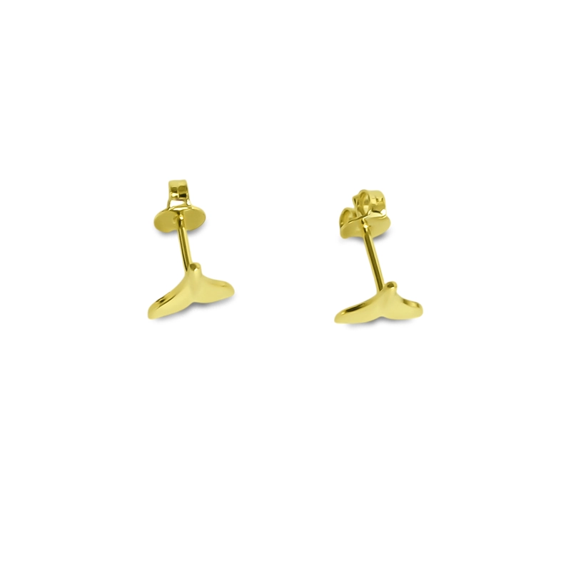 AROS ALETA DELFIN ENCHAPADO ORO 18K - 2