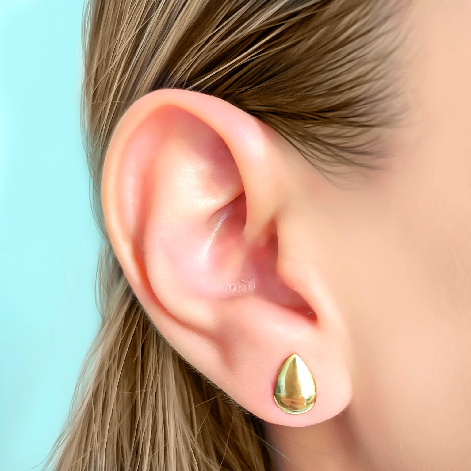 AROS LEO GOTA ENCHAPADO ORO 18K - 4