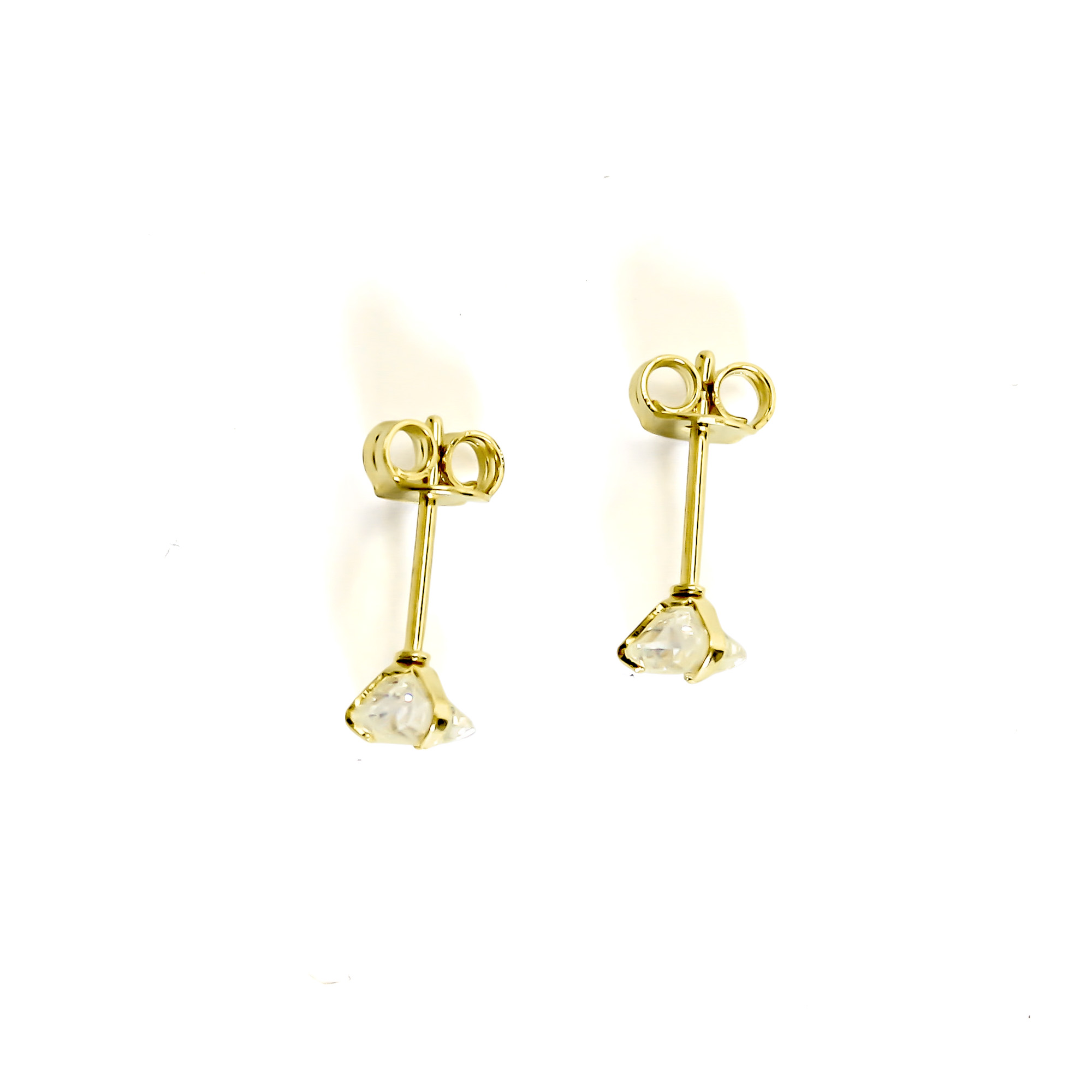AROS PUNTO DE LUZ CORAZON CIRCON 5MM ENCHAPADO ORO 18K - 3