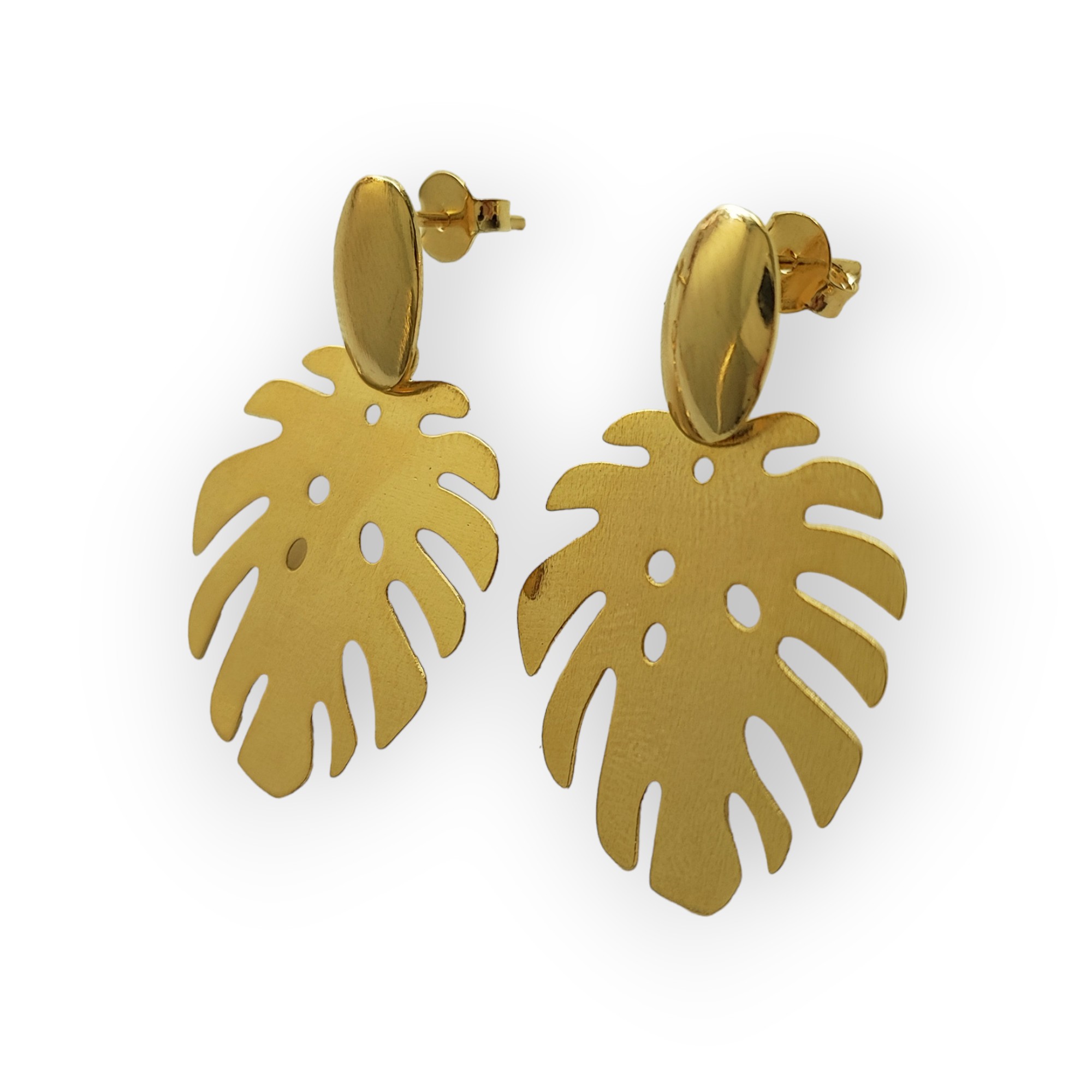 AROS FILODENDRO ENCHAPADO ORO 18K - 2