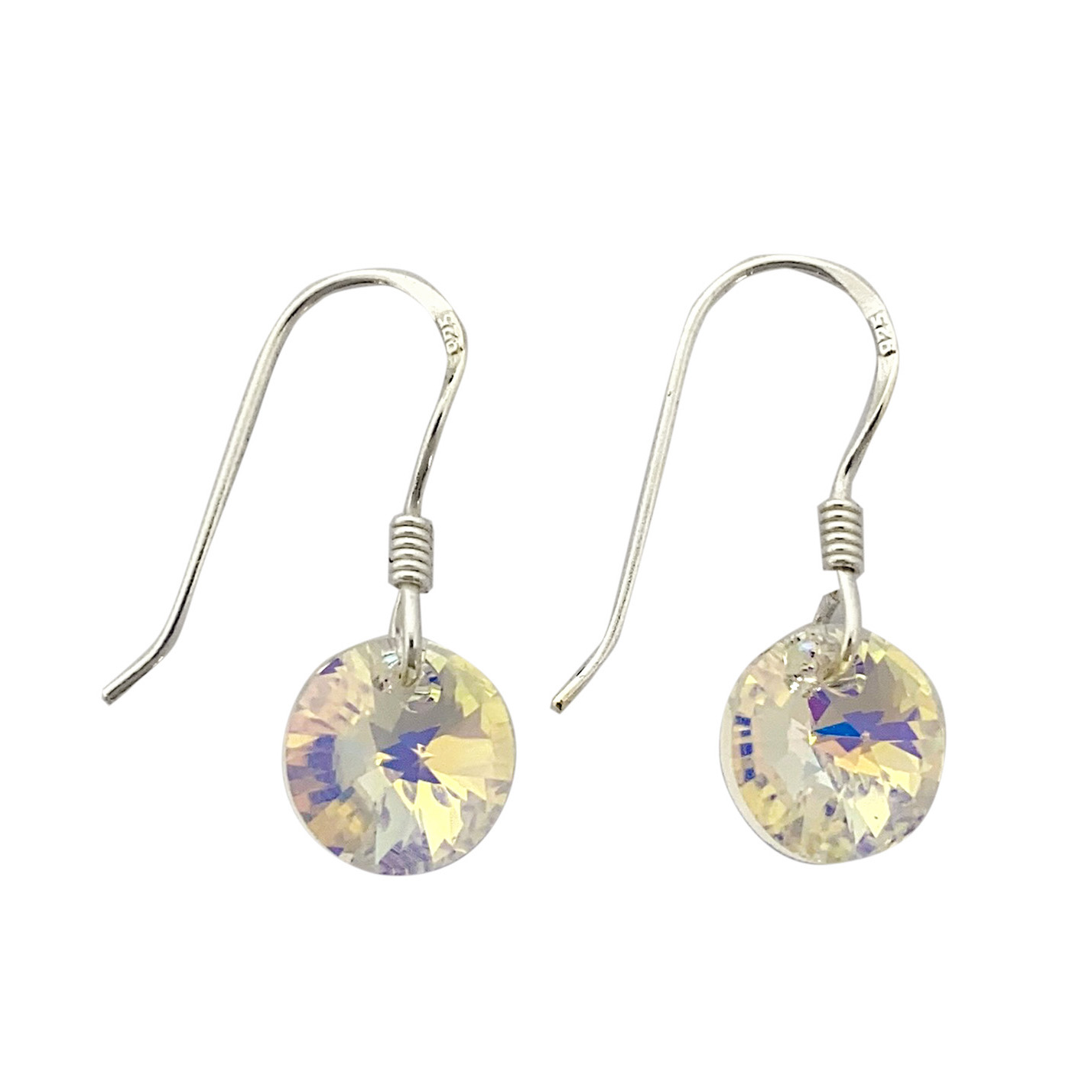 AROS CRISTAL AUSTRIACO AURORE BOREALE COLGANTE PLATA FINA 925 - 1