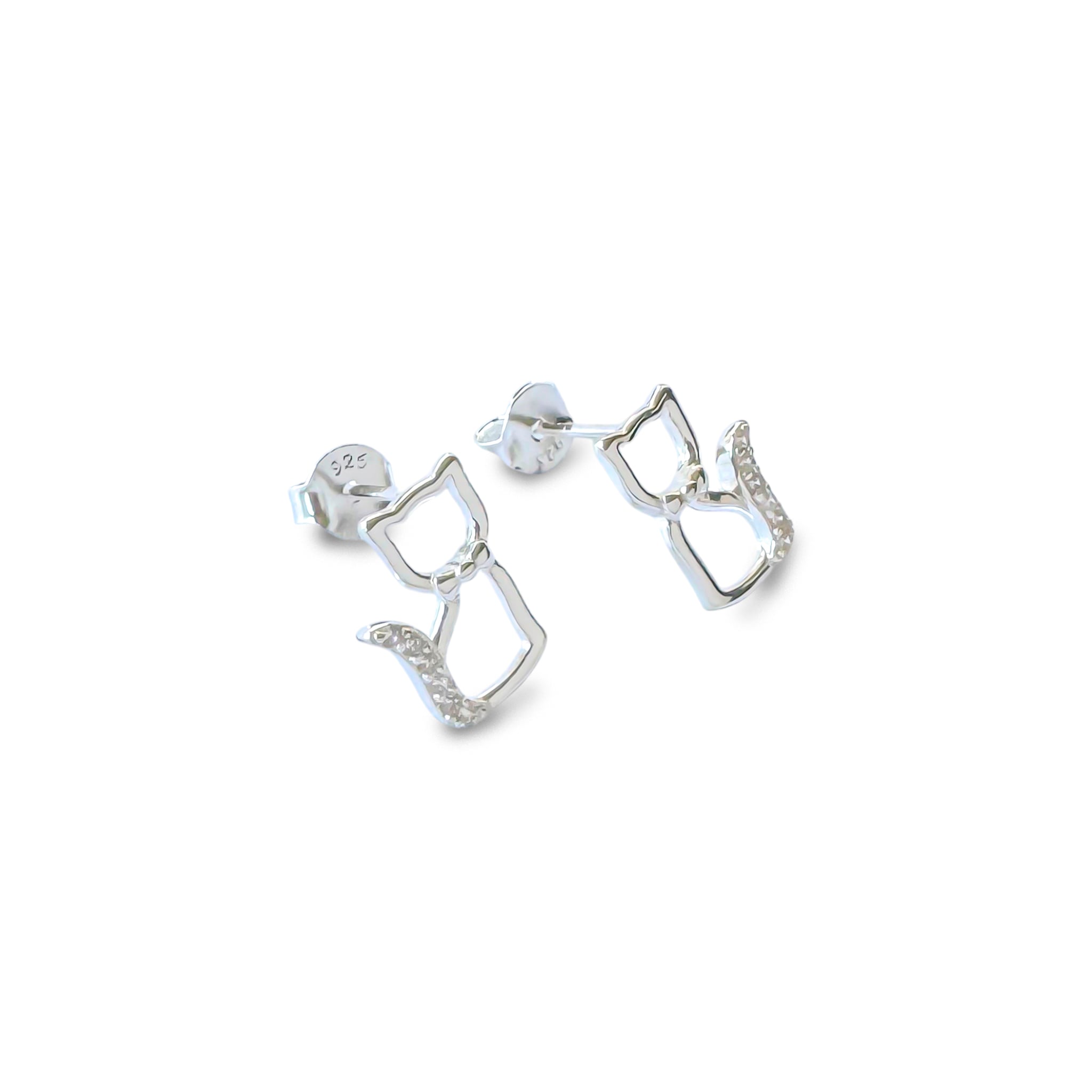 AROS GATO CIRCON 11MM PLATA FINA 925 - 2