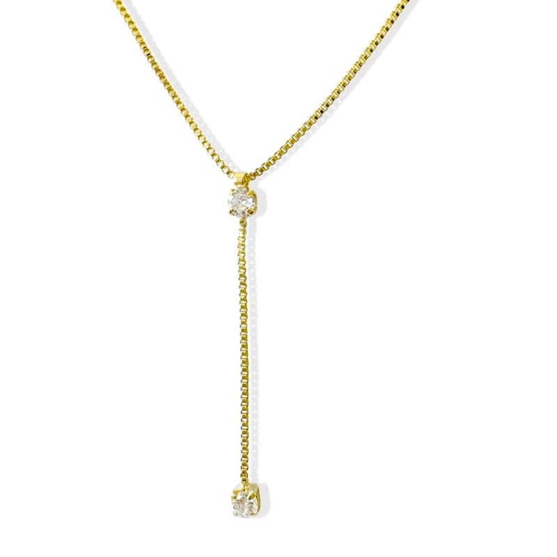 COLLAR CORBATERO AMAIA ENCHAPADO ORO 18K - 2