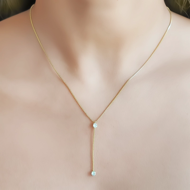 COLLAR CORBATERO AMAIA ENCHAPADO ORO 18K - 3