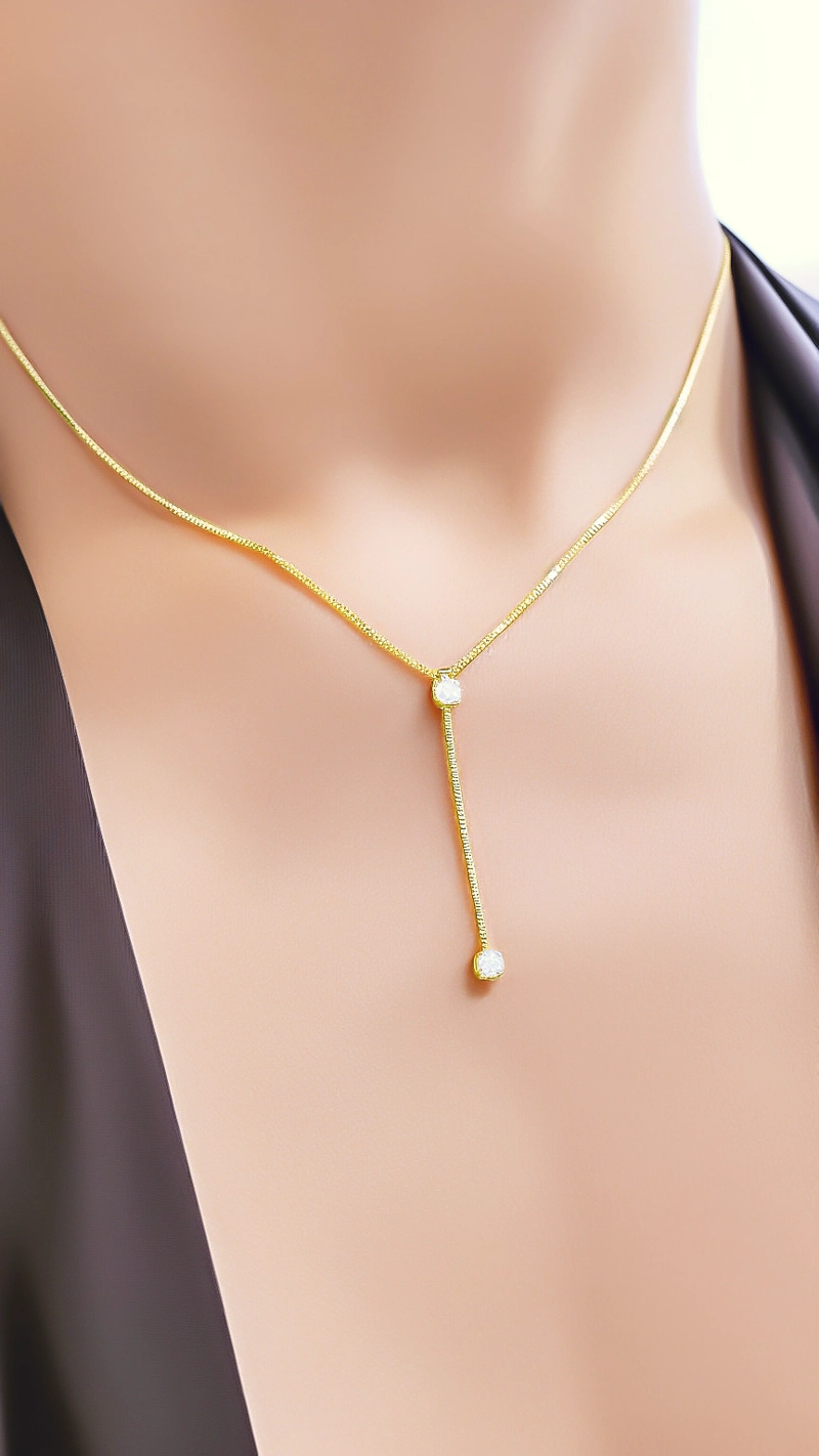 COLLAR CORBATERO AMAIA ENCHAPADO ORO 18K - 5