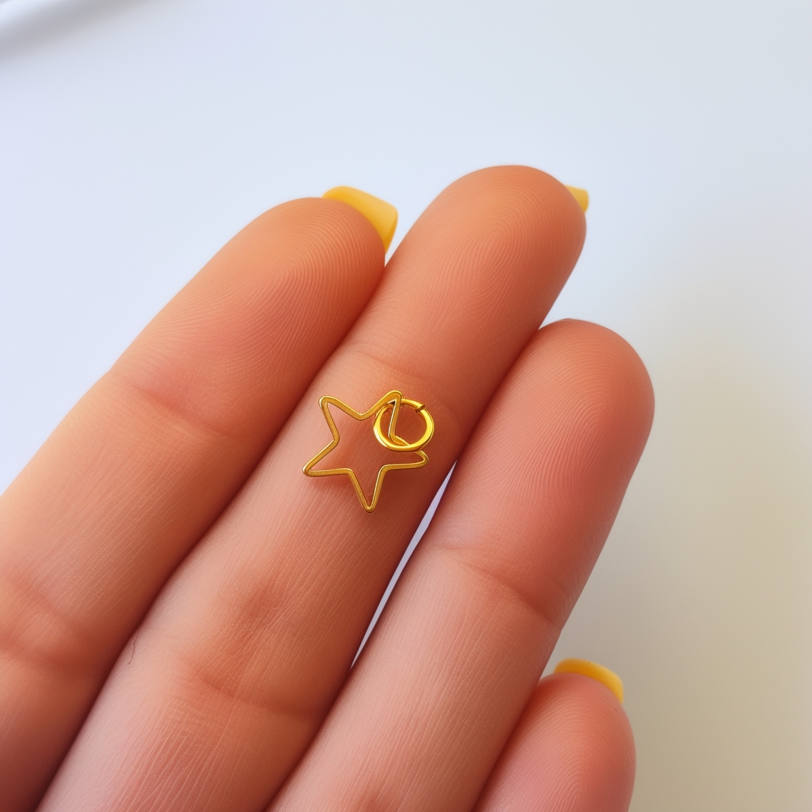 COLGANTE ESTRELLA CALADA MINI ENCHAPADO ORO 18K - 3