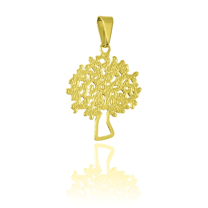 COLGANTE ARBOL DE LA VIDA CALADO ENCHAPADO ORO 18K - 2