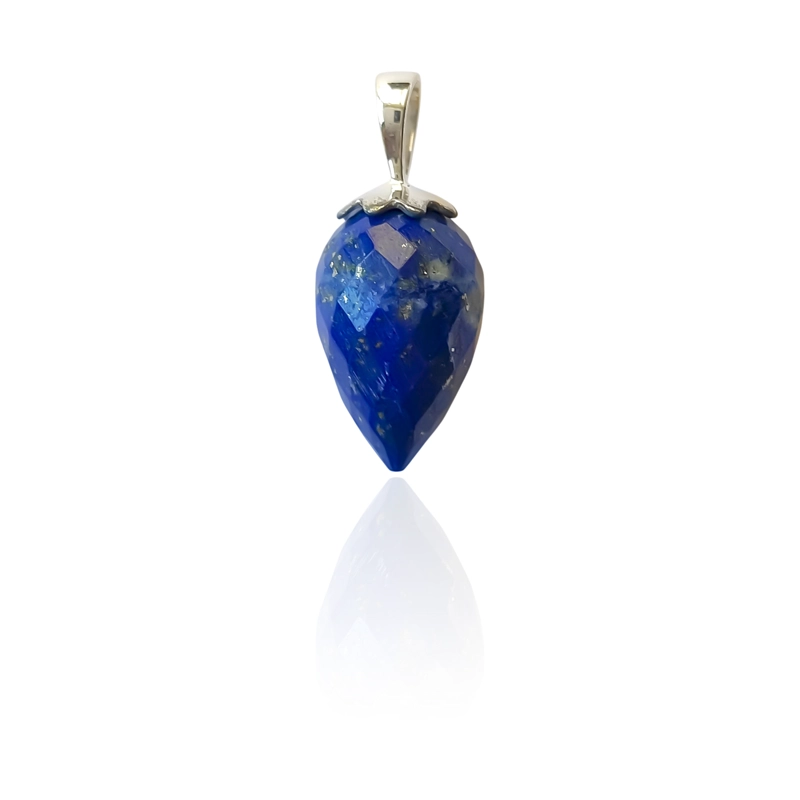 COLGANTE PE NDULO LAPISLAZULI PLATA FINA 925 - 2