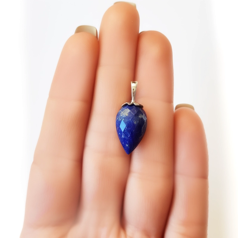 COLGANTE PE NDULO LAPISLAZULI PLATA FINA 925 - 3