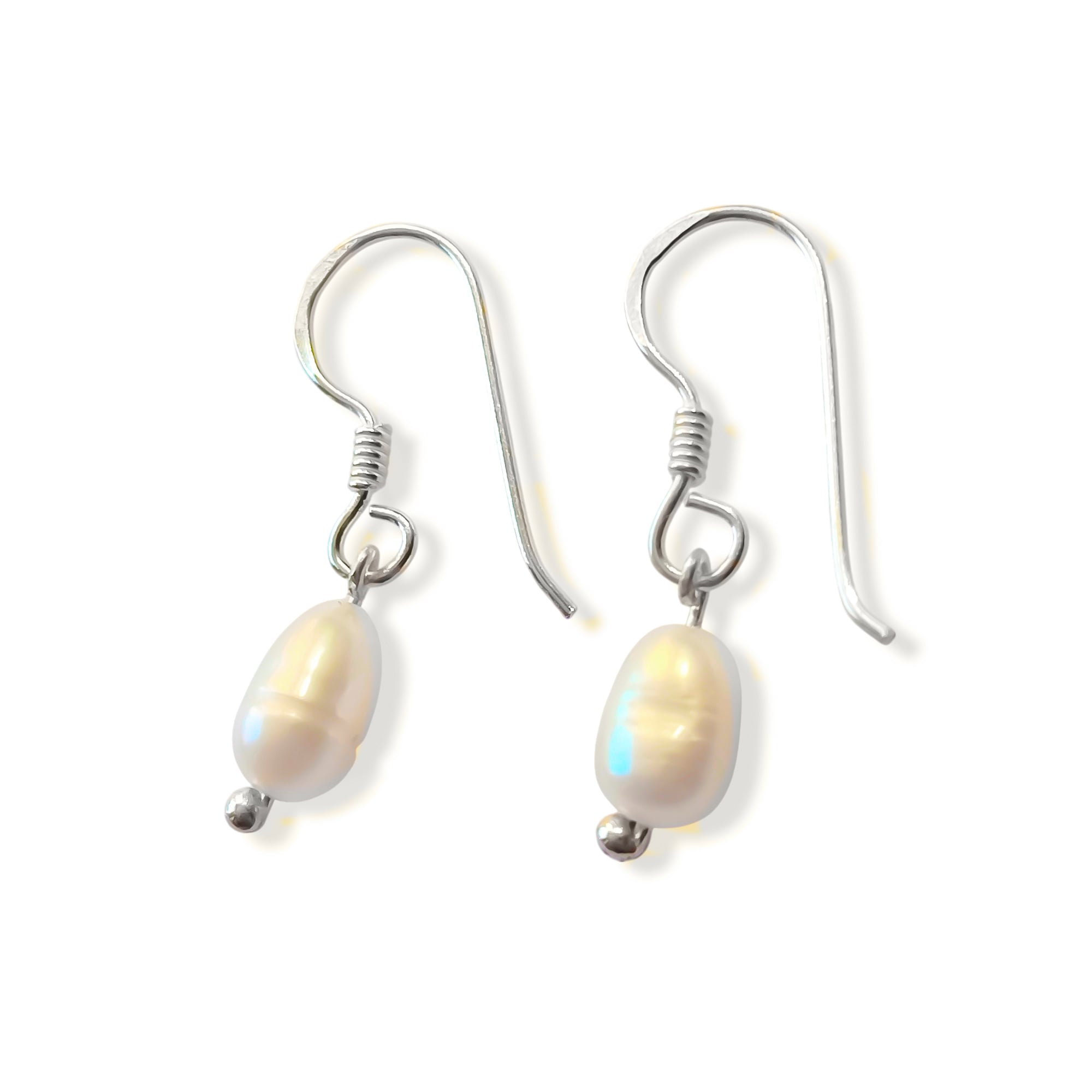 AROS PERLA DE RIO MINI GANCHO PLATA FINA 925 - 2