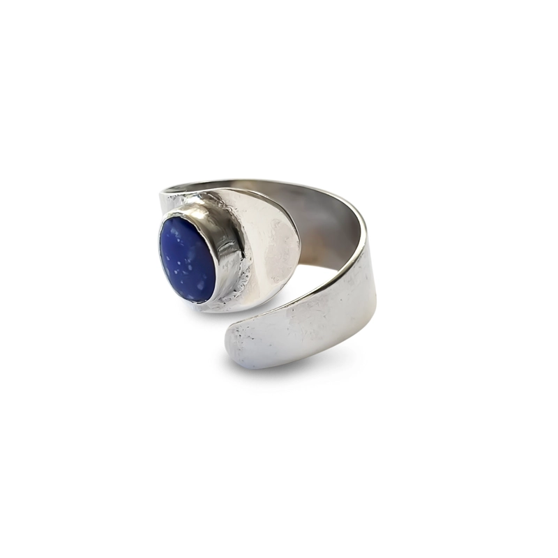 ANILLO LAPISLAZULI OVALO #16 ADAPTABLE PLATA FINA 950 - 2
