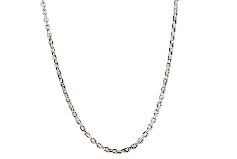CADENA ESLABON LIMADA 60CM PLATA FINA 925 - 1