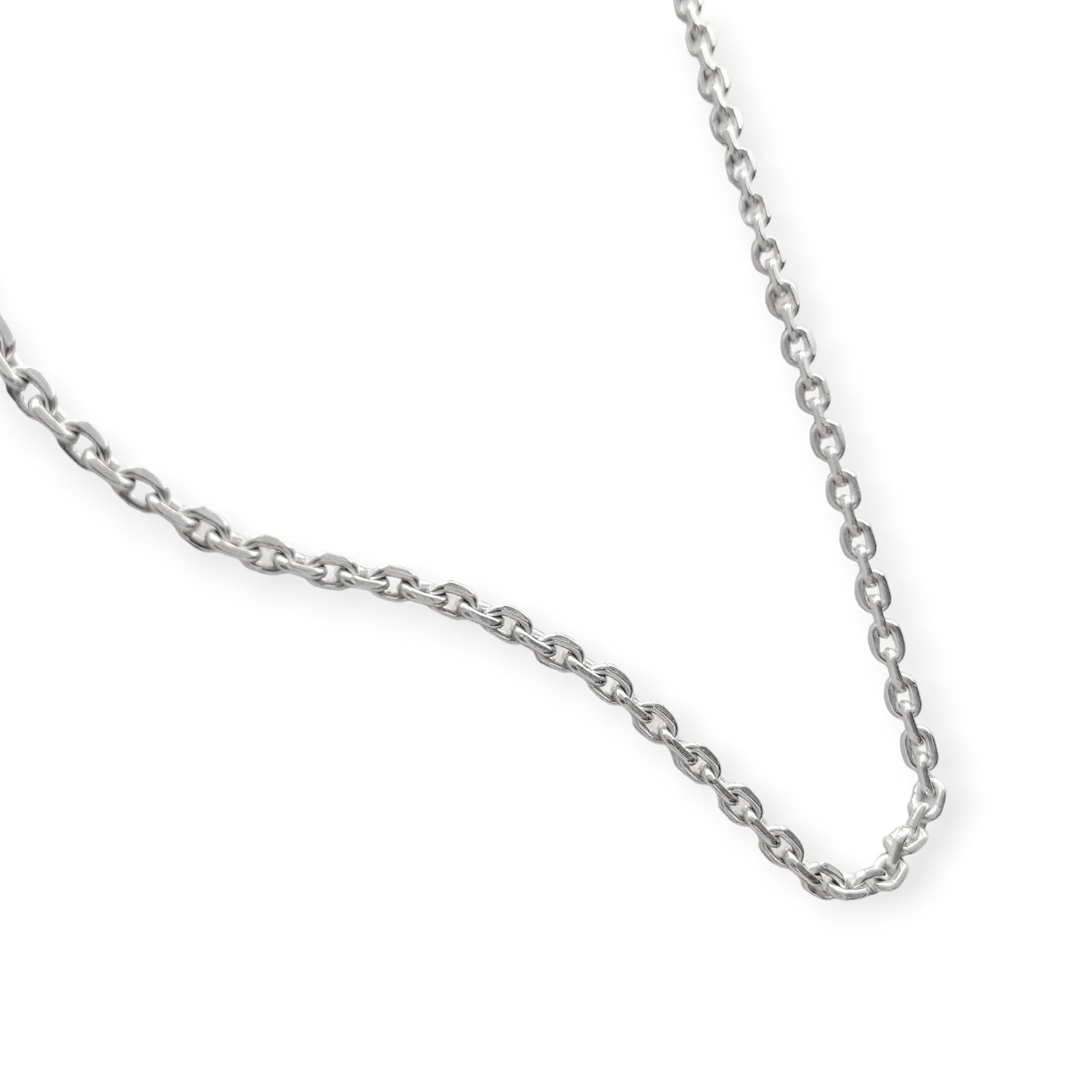 CADENA ESLABON LIMADA 60CM PLATA FINA 925 - 2