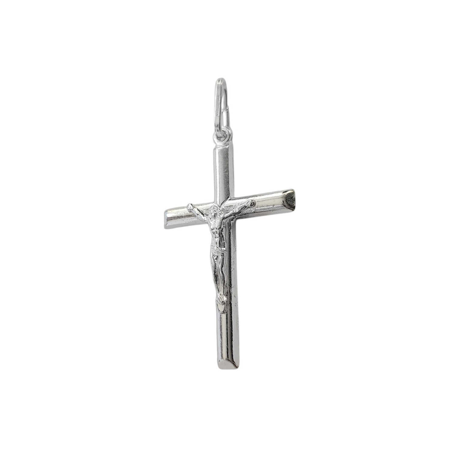 COLGANTE CRUZ CRISTO GRANDE PLATA FINA 925 - 2
