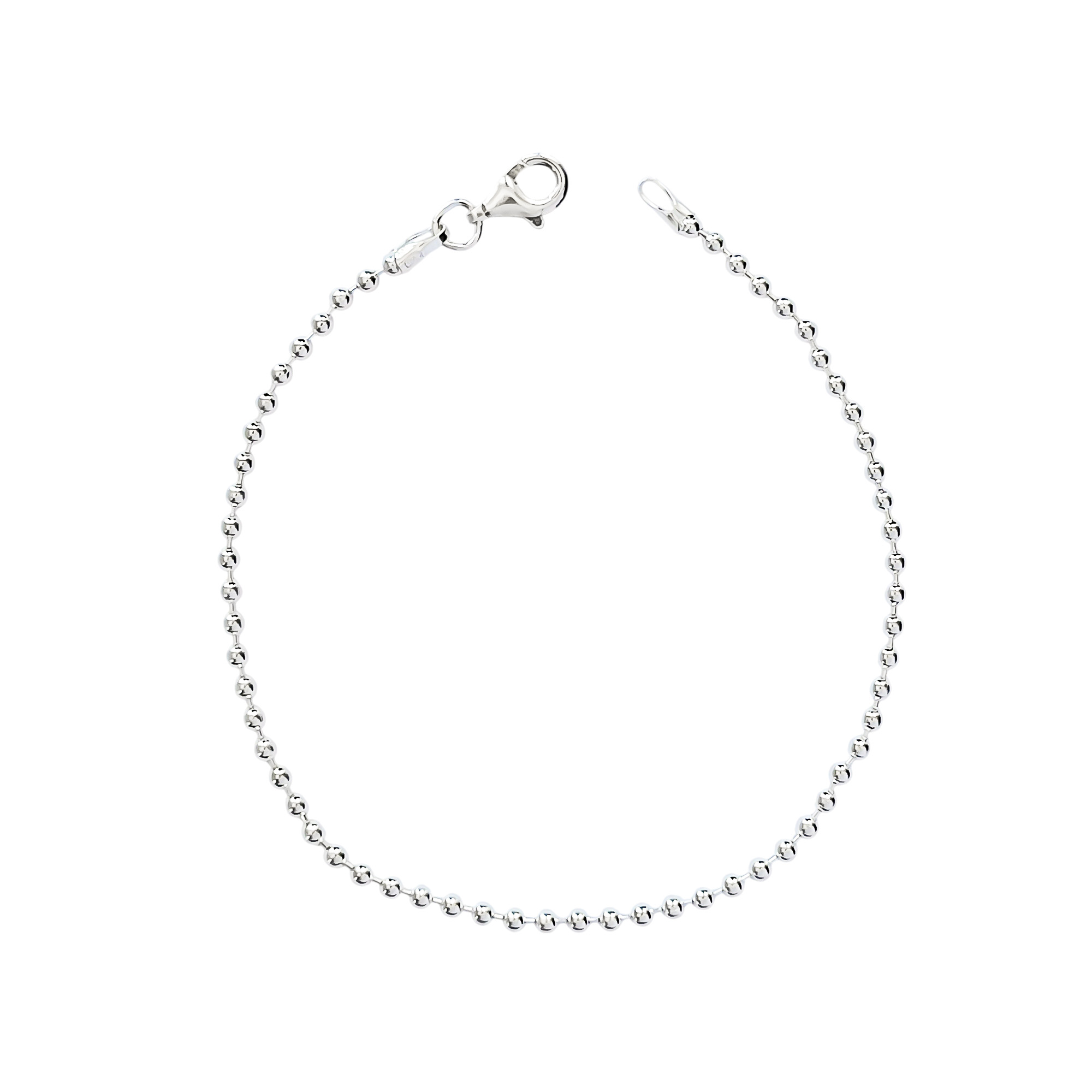 PULSERA BOLITAS MINI 2MM PLATA FINA 925 - 1
