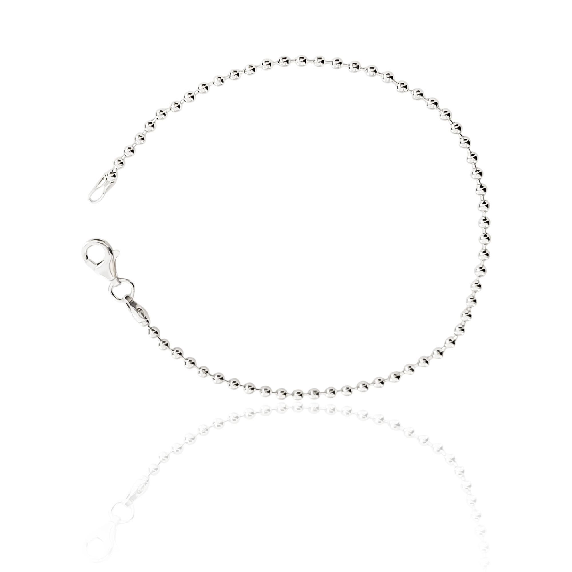 PULSERA BOLITAS MINI 2MM PLATA FINA 925 - 2