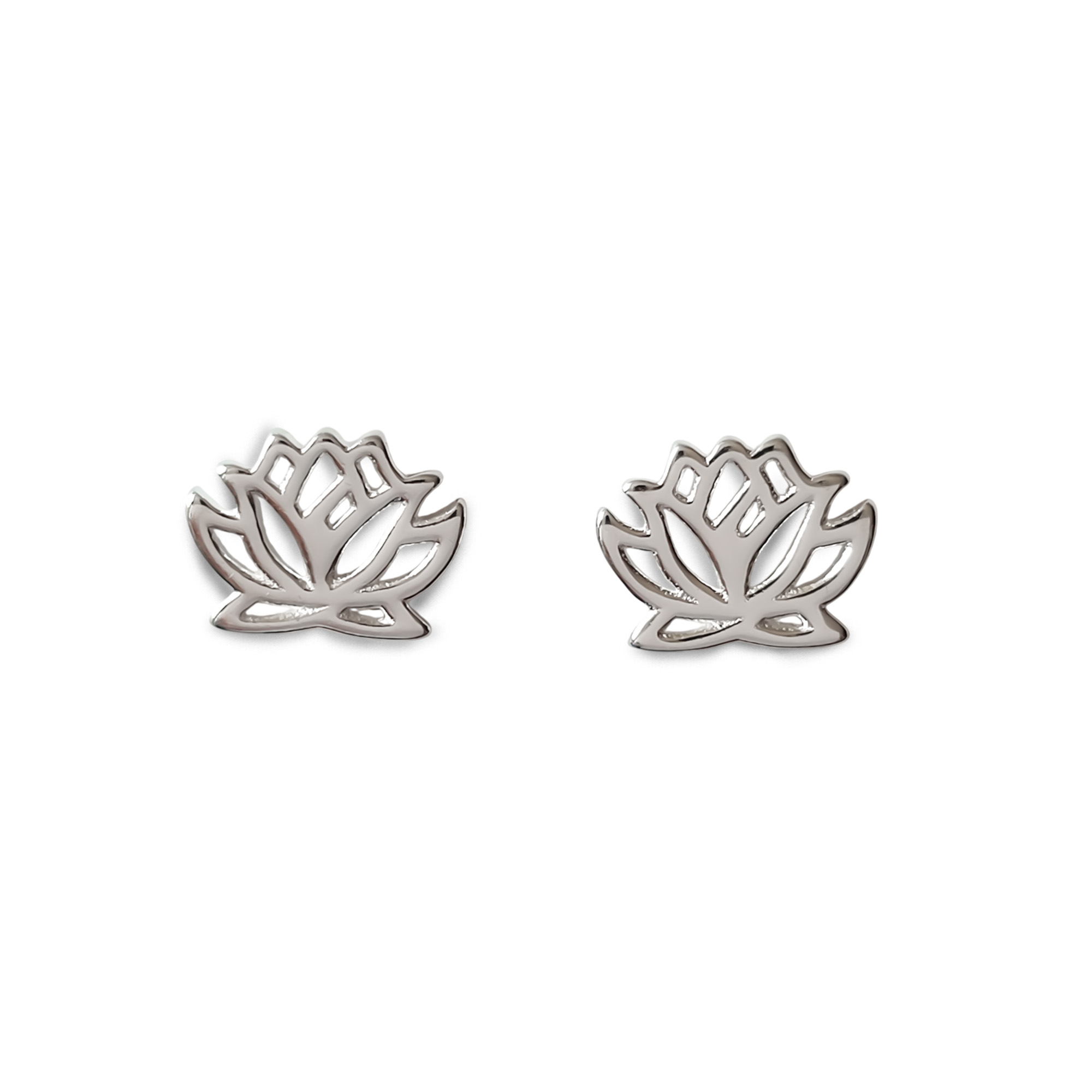 AROS FLOR DE LOTO LISA PLATA FINA 925 - 1