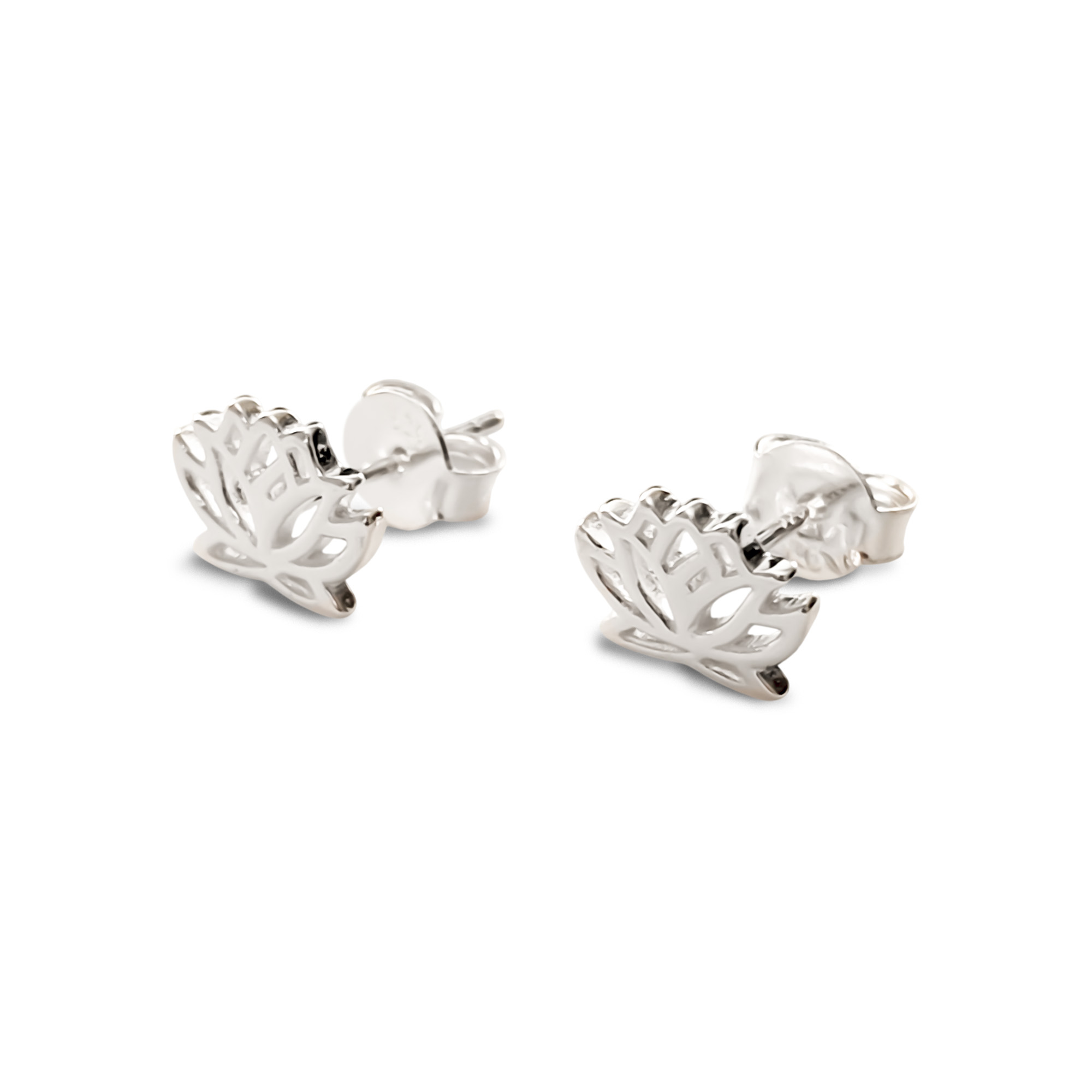 AROS FLOR DE LOTO LISA PLATA FINA 925 - 2