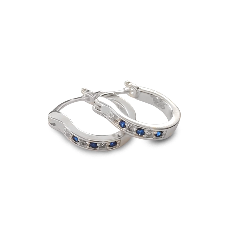 AROS ARGOLLA ROMINA CIRCON 13MM PLATA FINA 925 - 1