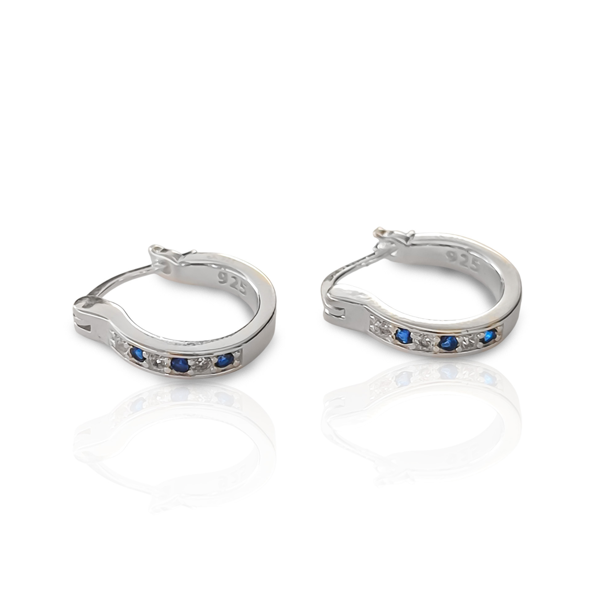 AROS ARGOLLA ROMINA CIRCON 13MM PLATA FINA 925 - 2