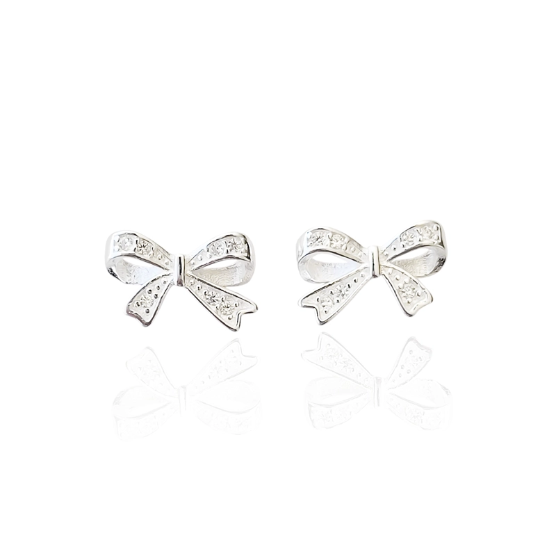 AROS LAZO CIRCÓN EN COLOR BLANCO PLATA FINA 925 - 1