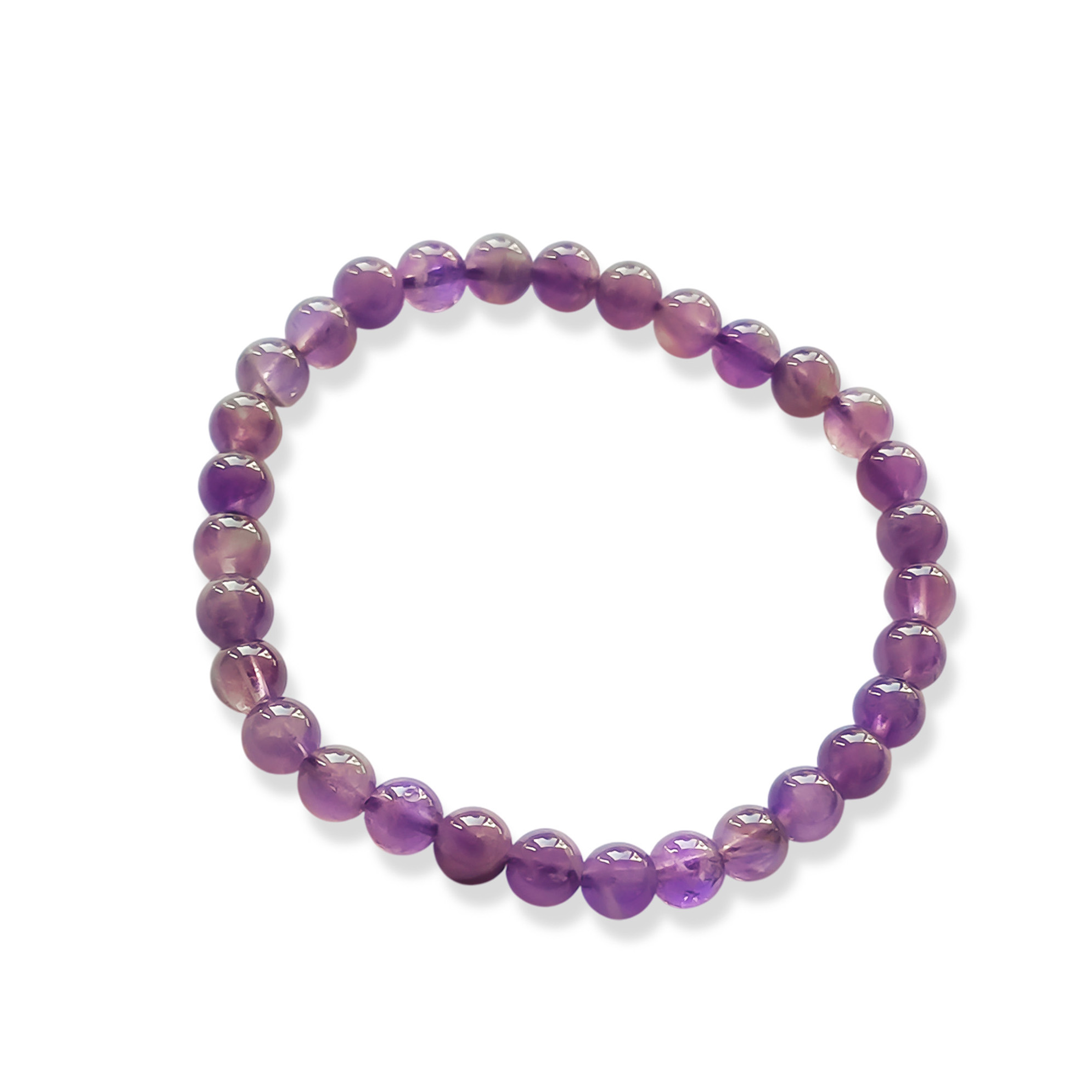 PULSERA AMATISTA 6MM ELASTICADA - 2
