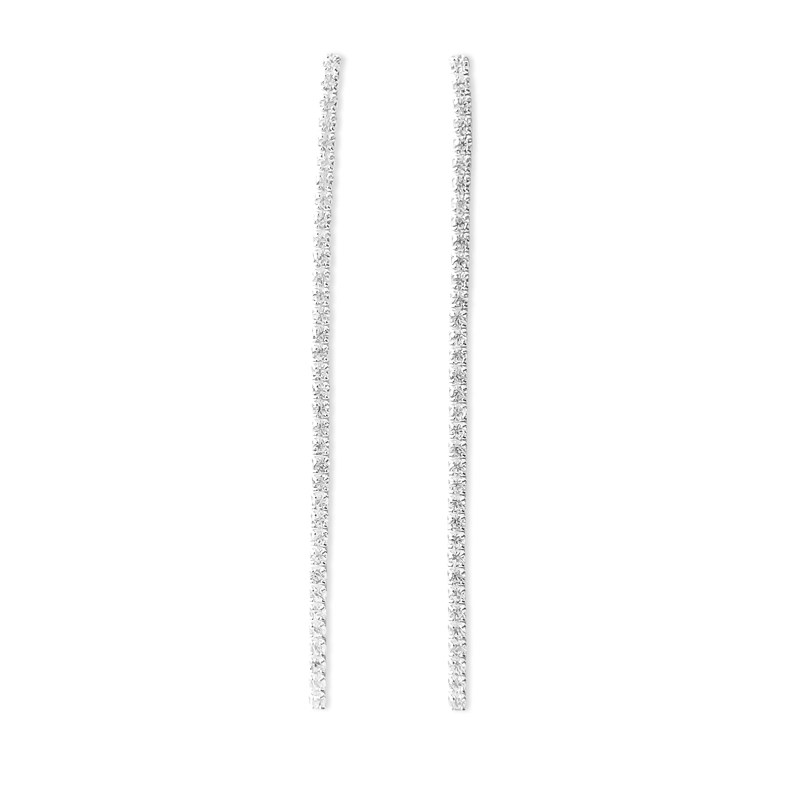 AROS DARIA CINTILLO CIRCONES EN COLOR BLANCOS PLATA FINA 925 - 2