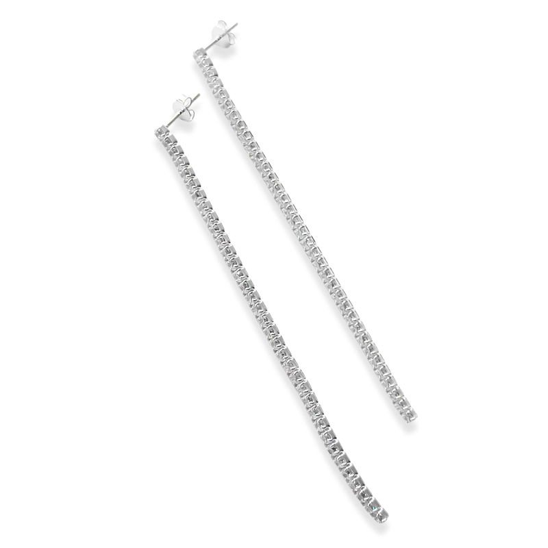 AROS DARIA CINTILLO CIRCONES EN COLOR BLANCOS PLATA FINA 925 - 3