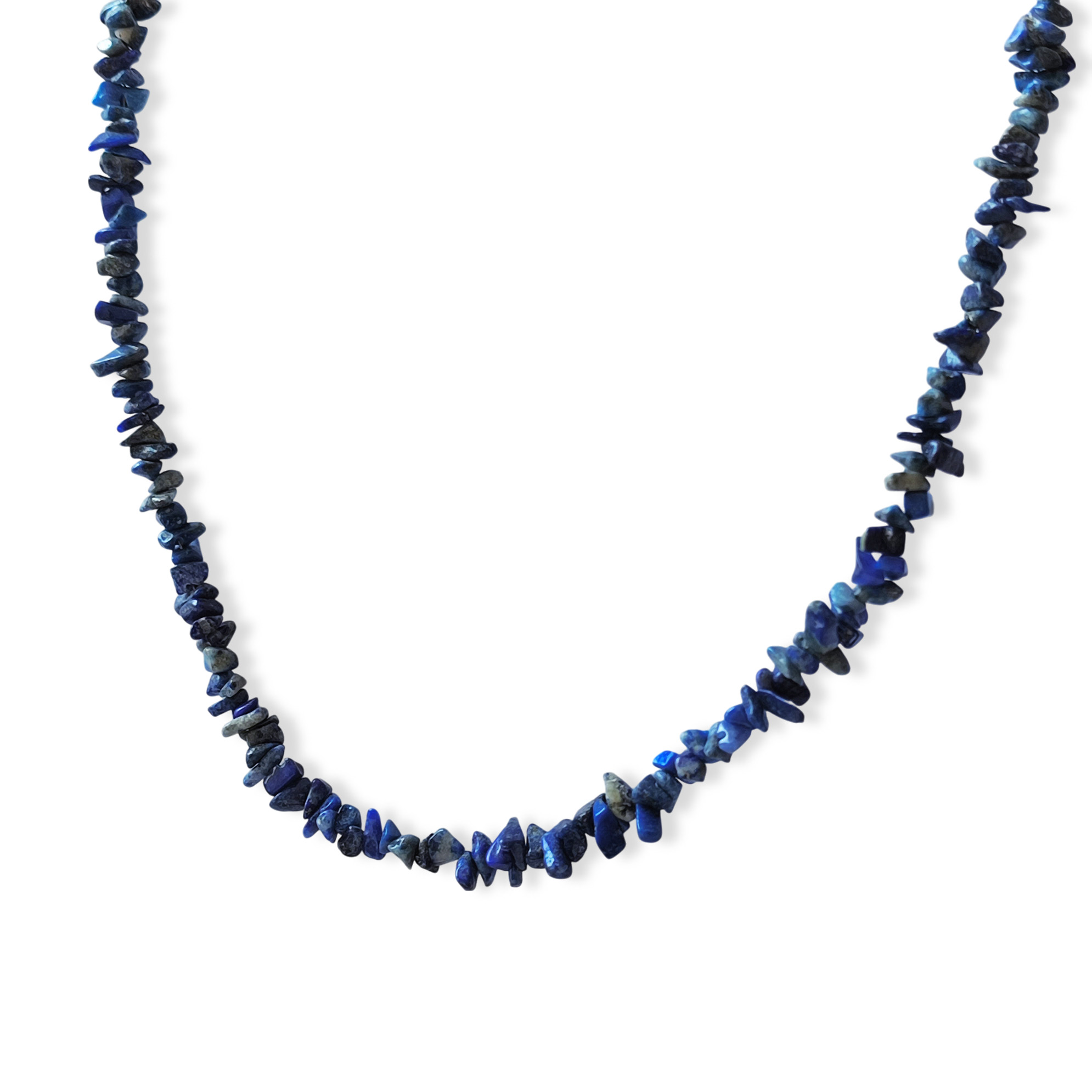 COLLAR LAPISLAZULI CHIPS PLATA FINA 925 - 3