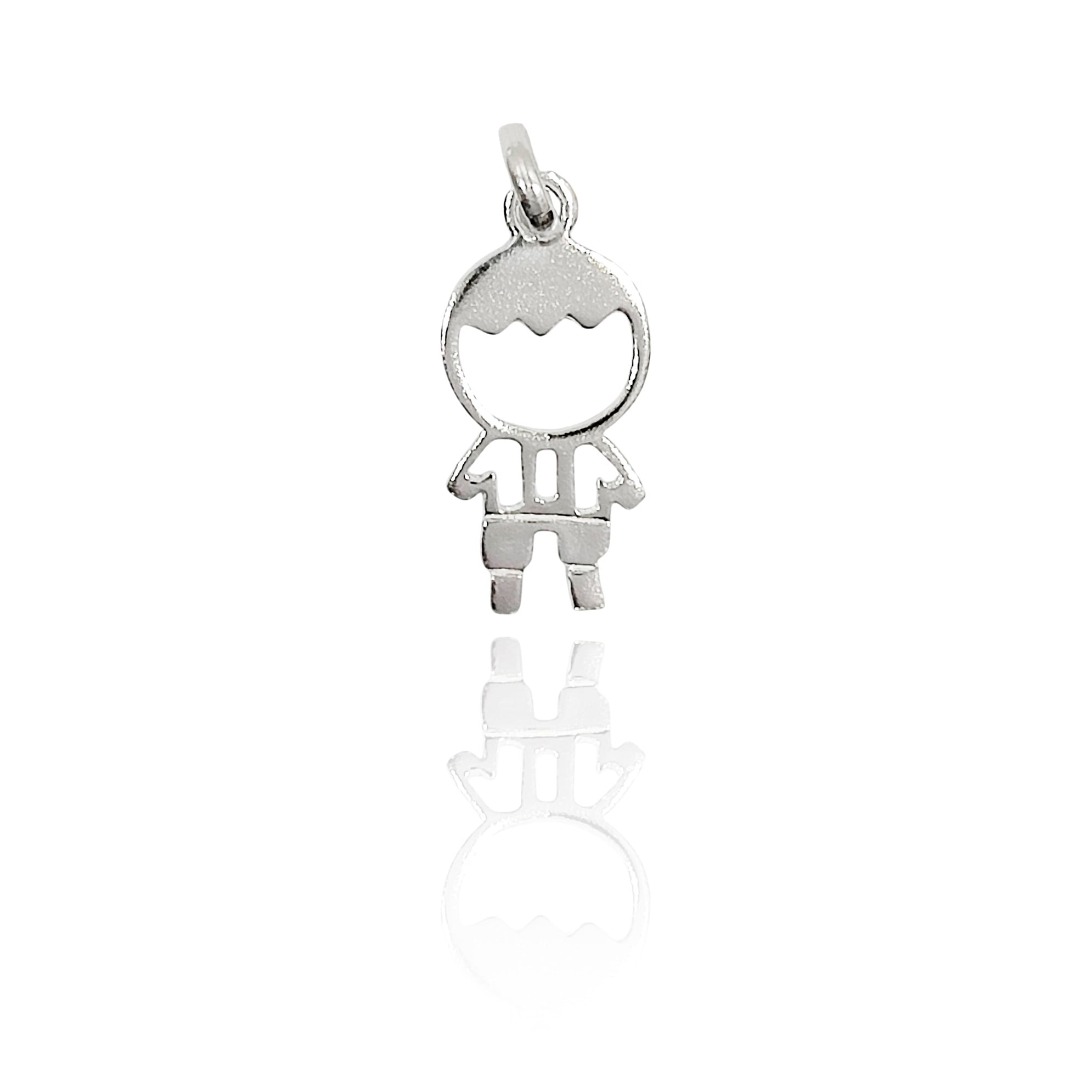 COLGANTE NIÑO CALADO PLATA FINA 925 - 1