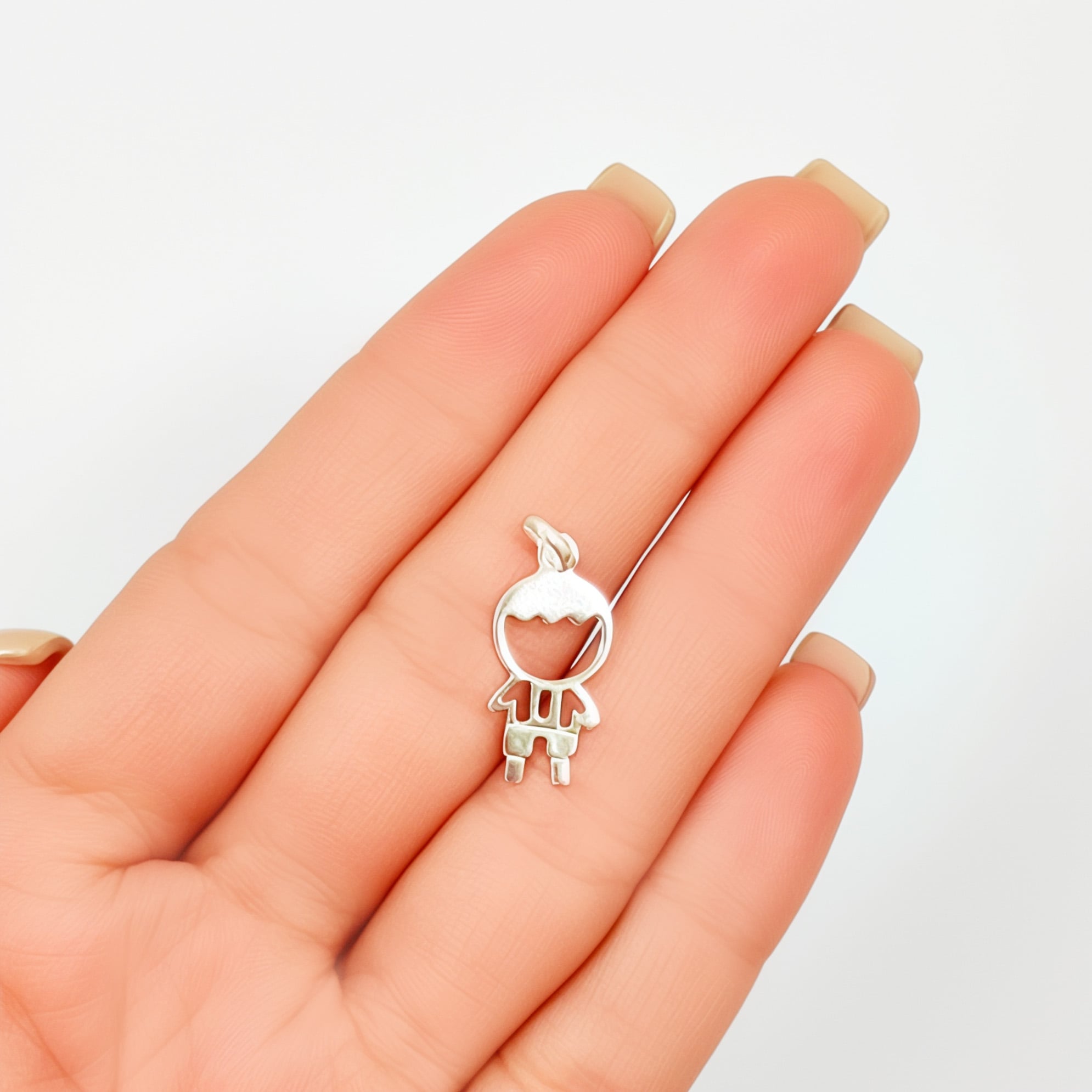 COLGANTE NIÑO CALADO PLATA FINA 925 - 3