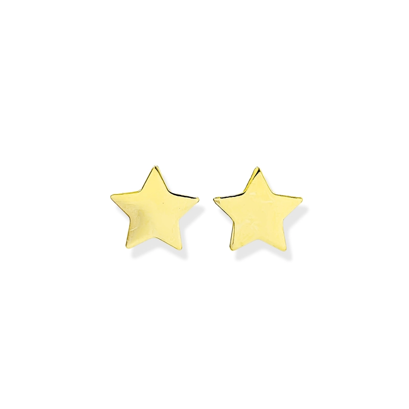 AROS ESTRELLA 12MM ENCHAPADO ORO 18K - 2
