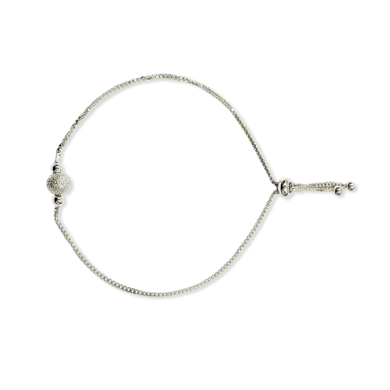 PULSERA BOLA SATINADA PLATA FINA 925 ADAPTABLE - 2
