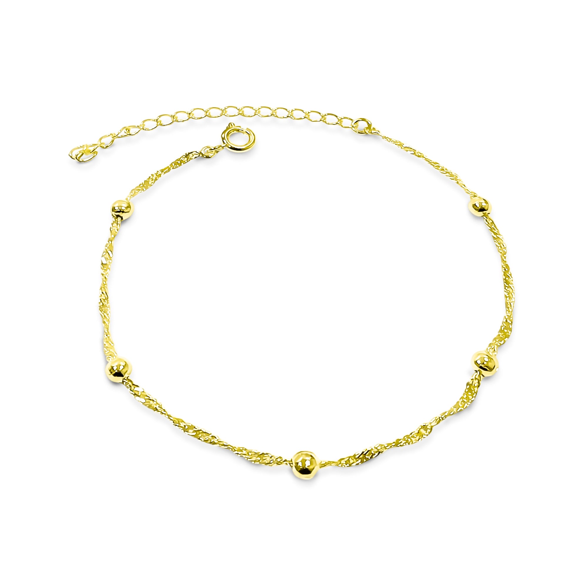 PULSERA BOLITAS SINGAPUR ENCHAPADO ORO 18K - 1