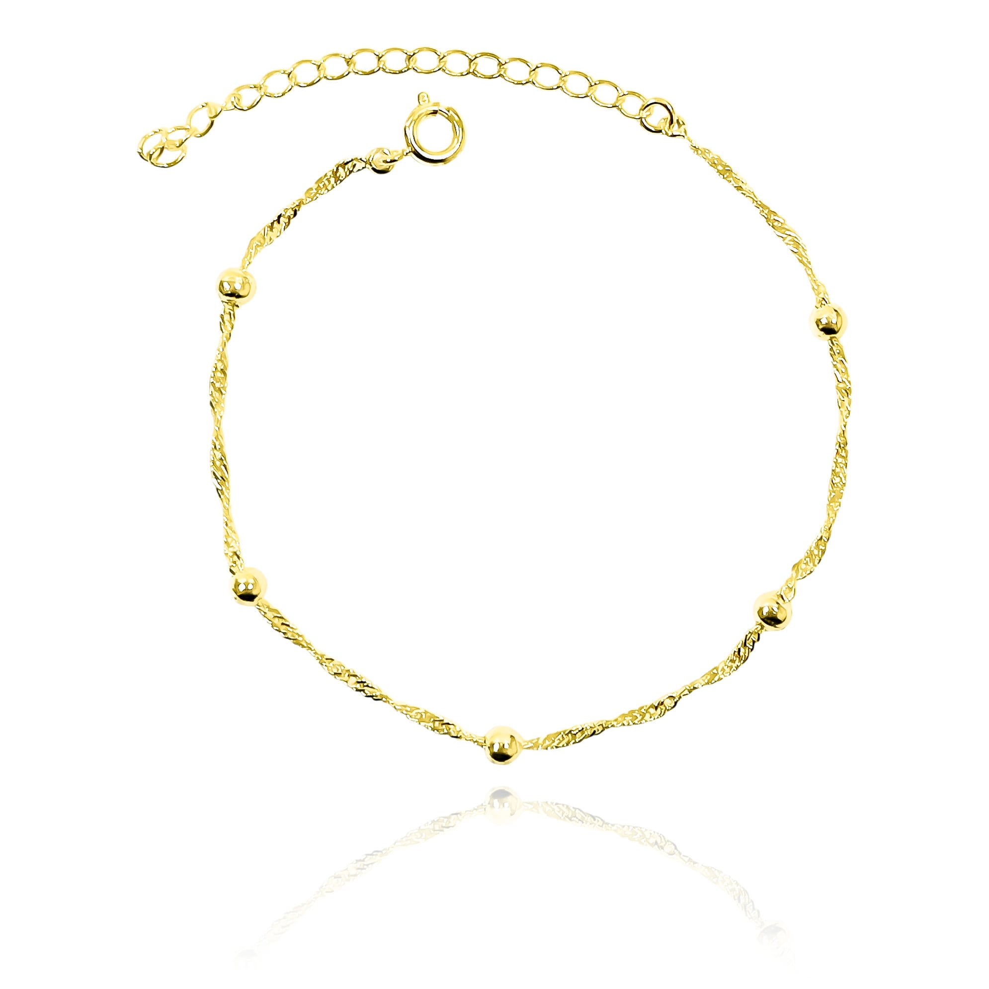 PULSERA BOLITAS SINGAPUR ENCHAPADO ORO 18K - 2