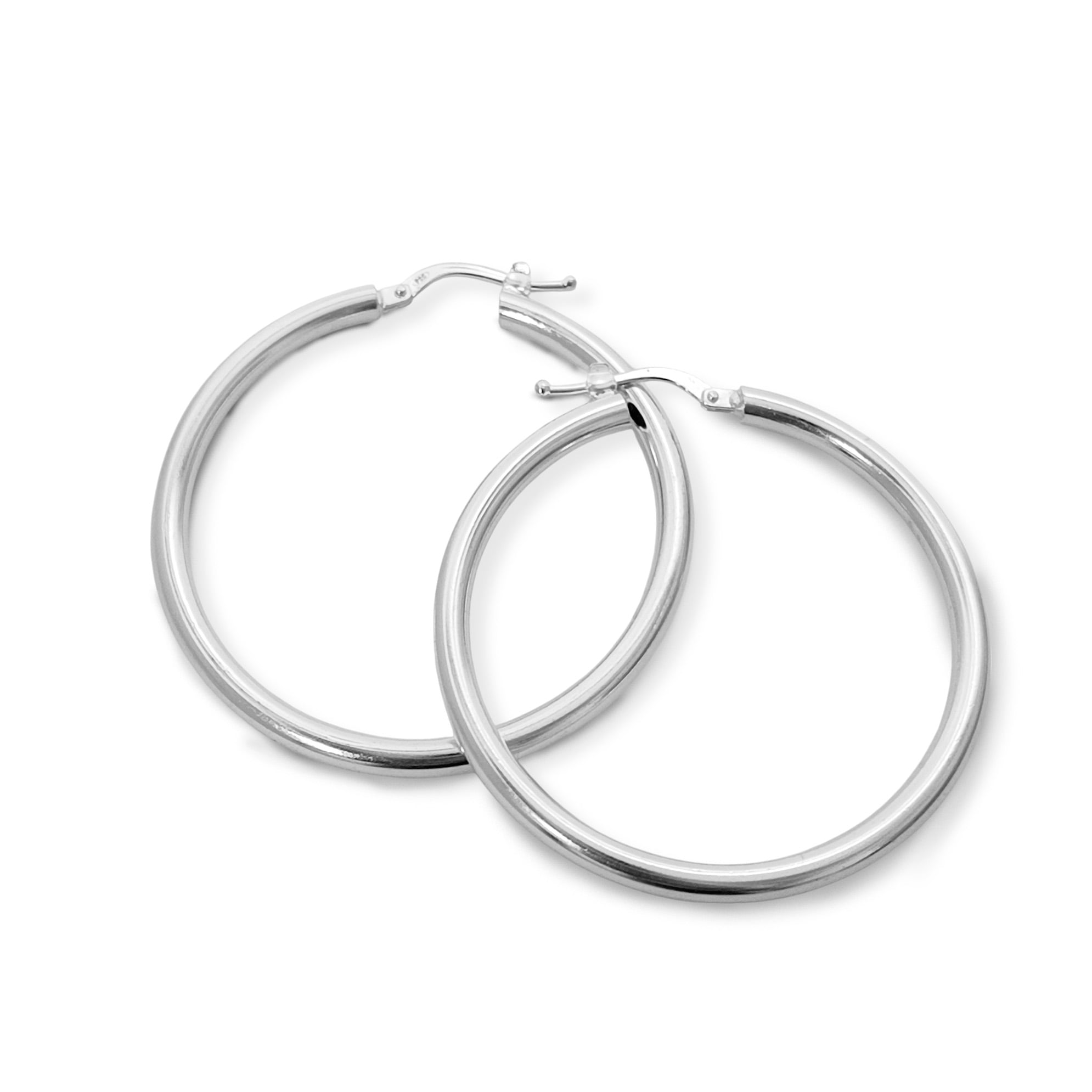 AROS ARGOLLA 40 BISAGRA PLATA FINA 925 - 1